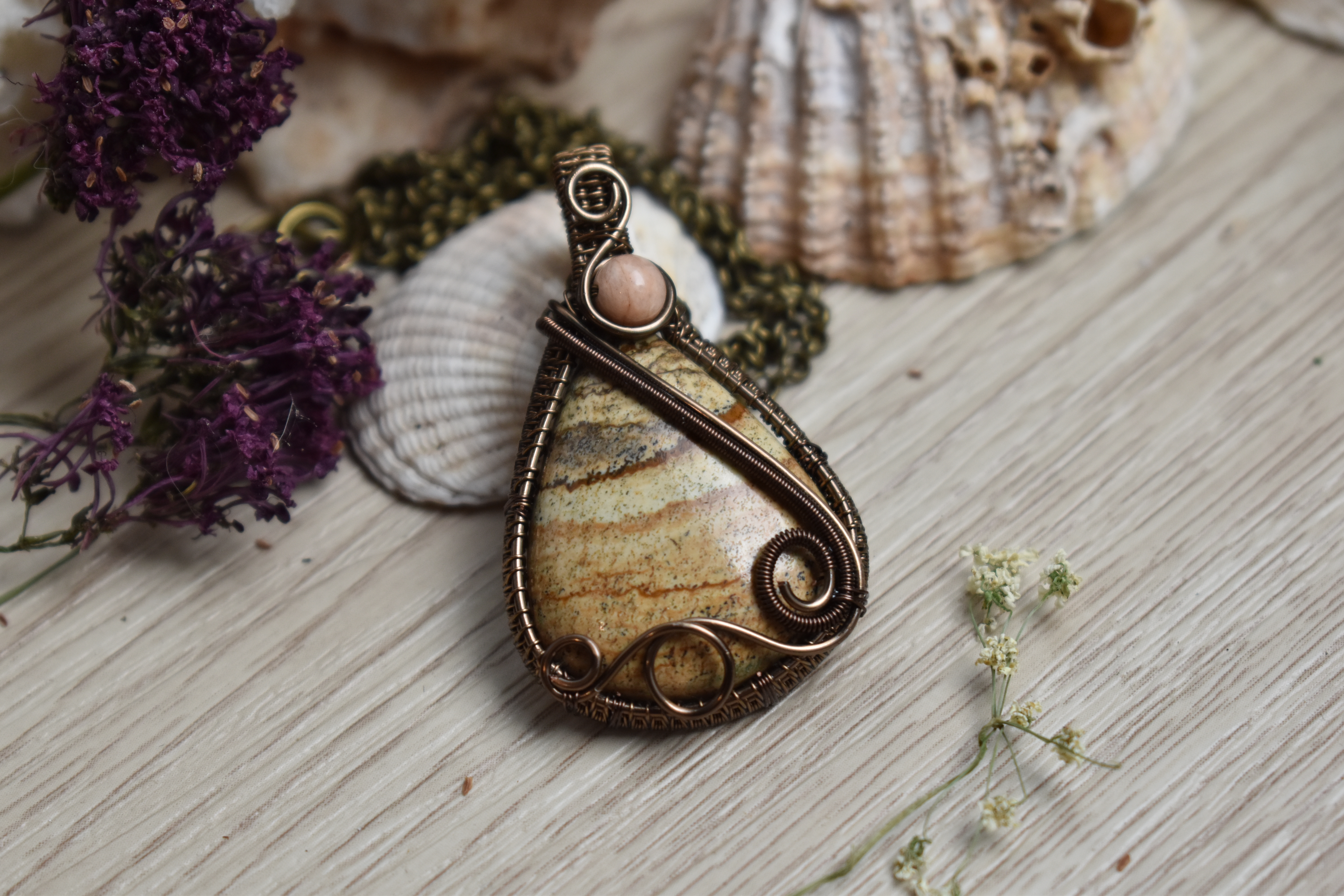 Collier ~Dune de Sable~ Jaspe Paysage