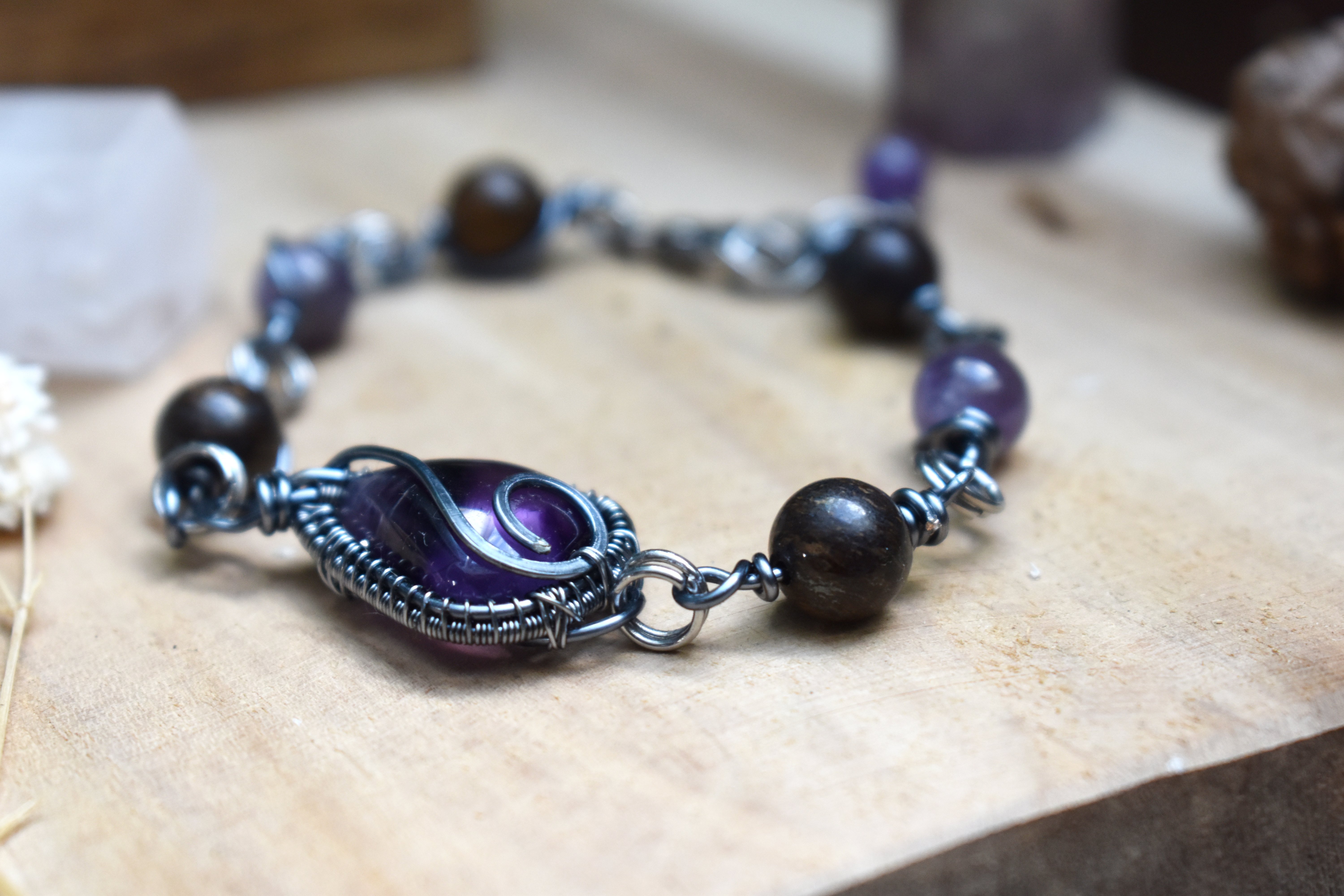 Bracelet ~Aelindra~ Améthyste 