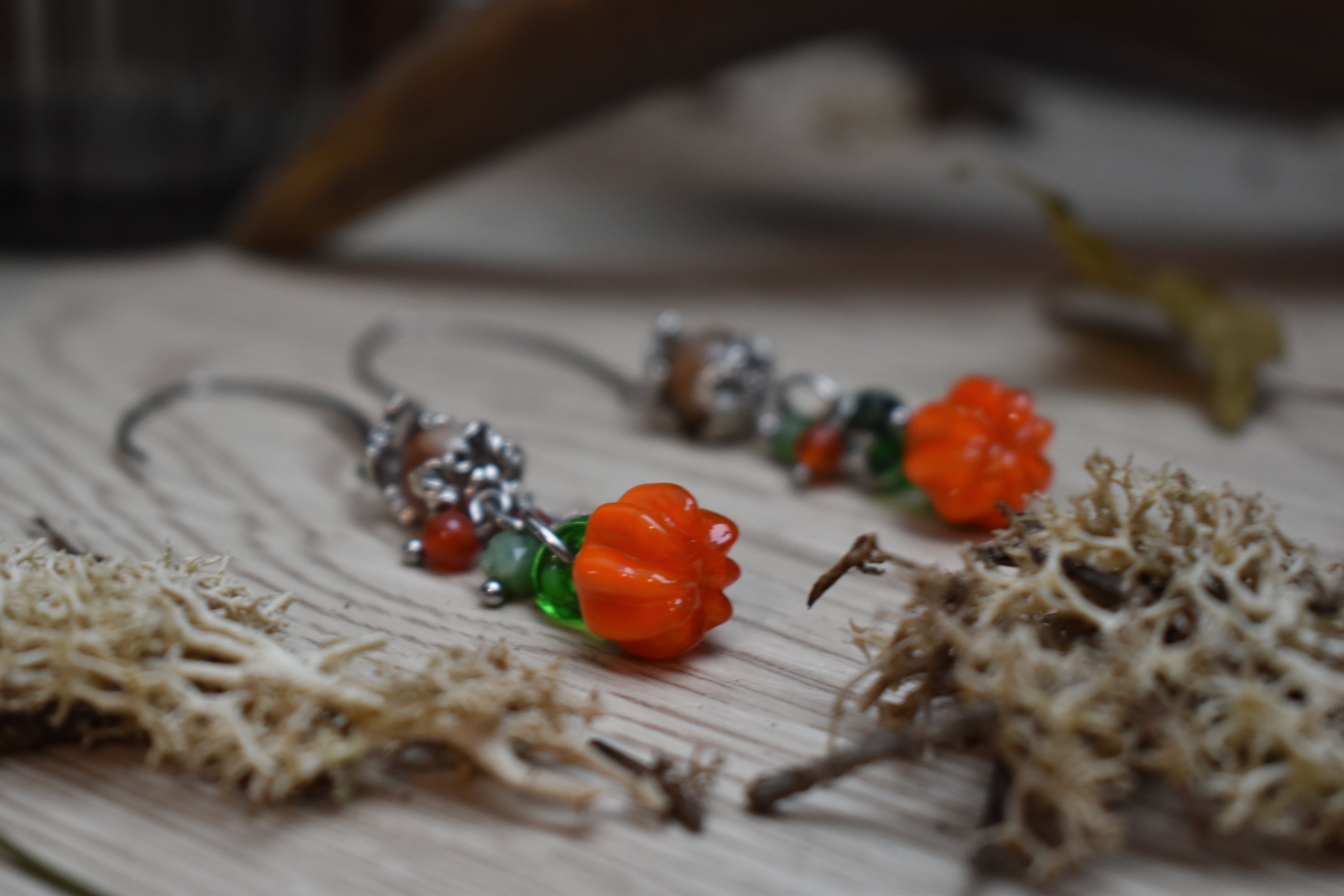 Boucles d'Oreilles ~Pumpkin~ Agate