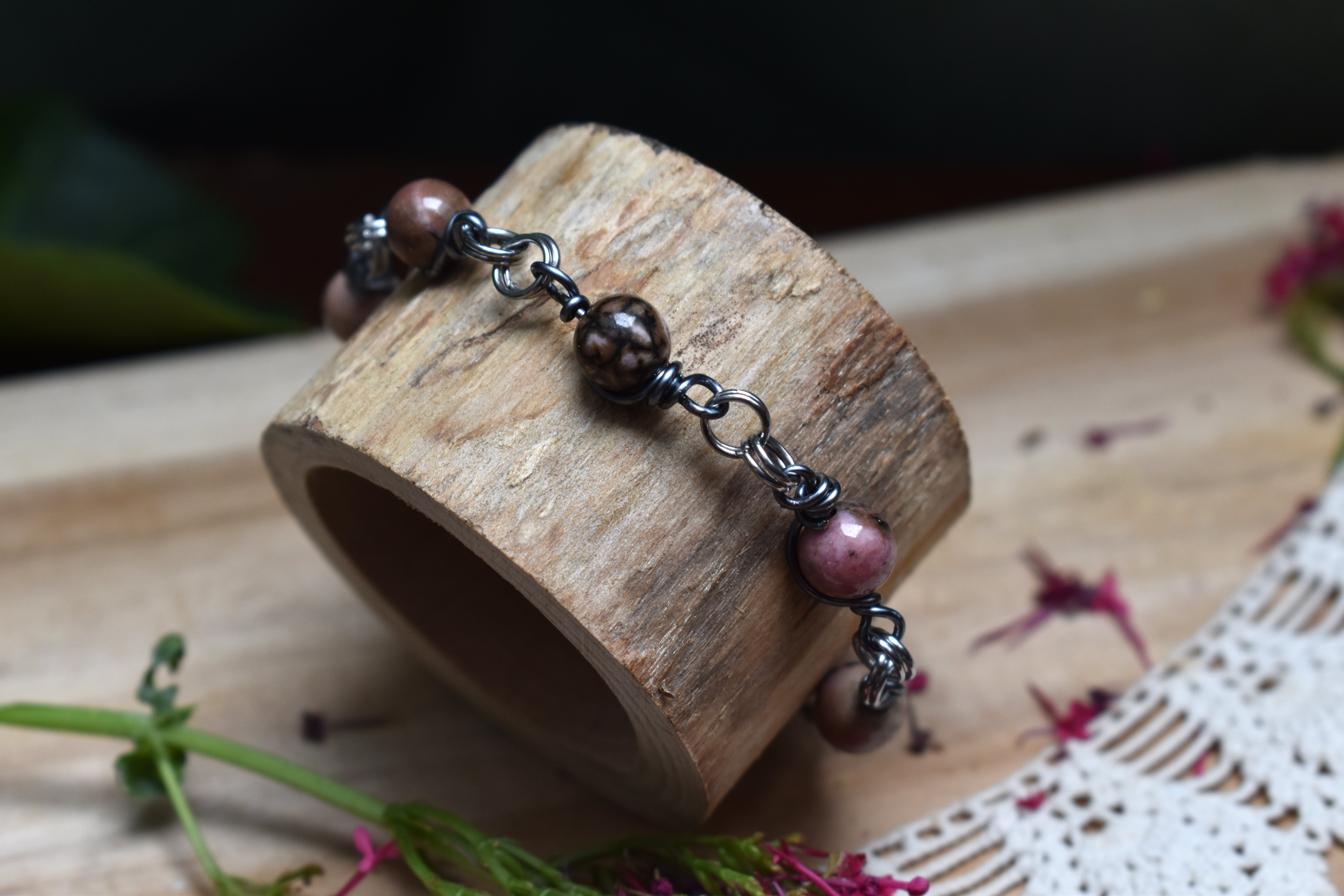 Bracelet ~Perséphone~ Rhodonite