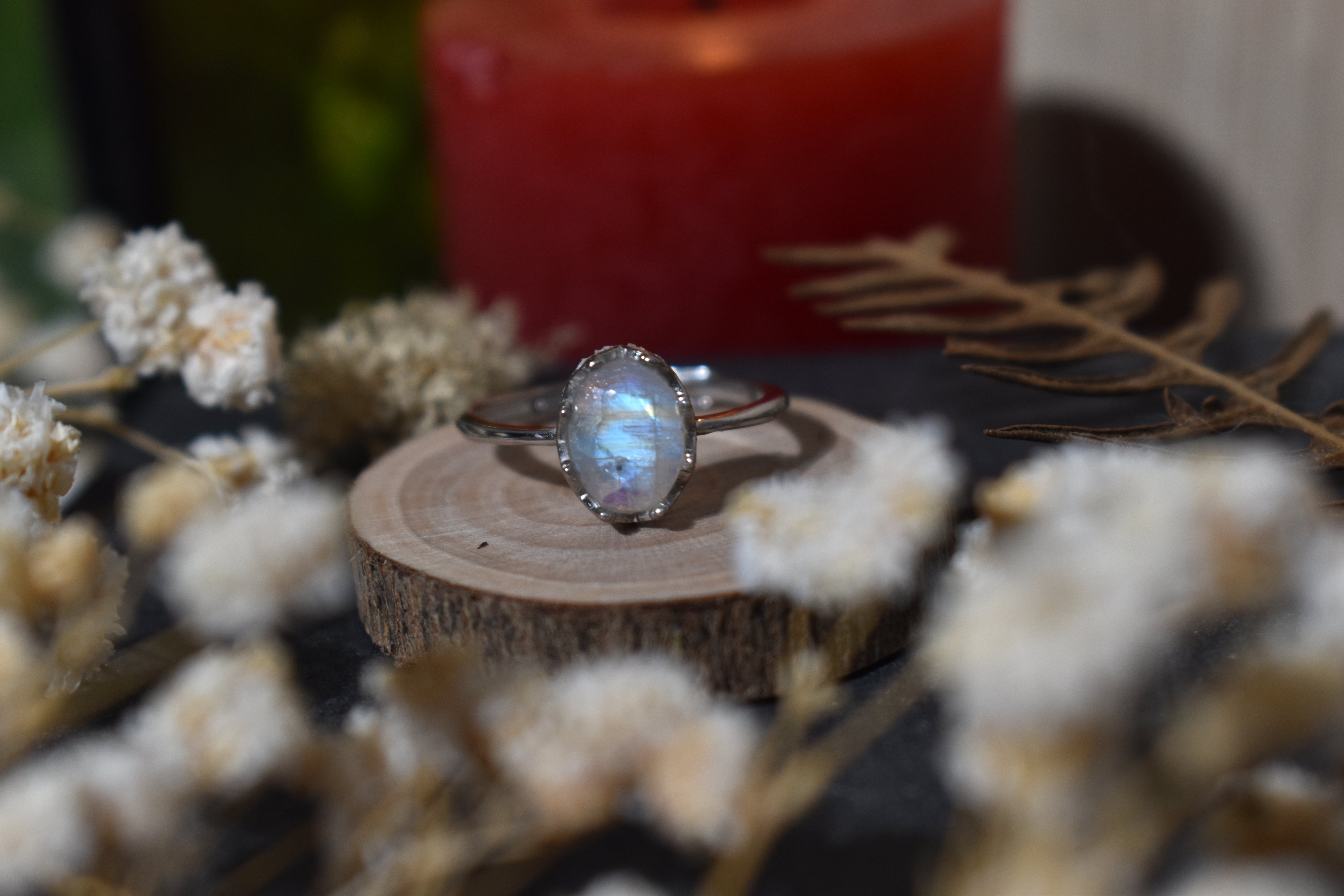 Bague ~Eclat Onirique~ Péristérite 