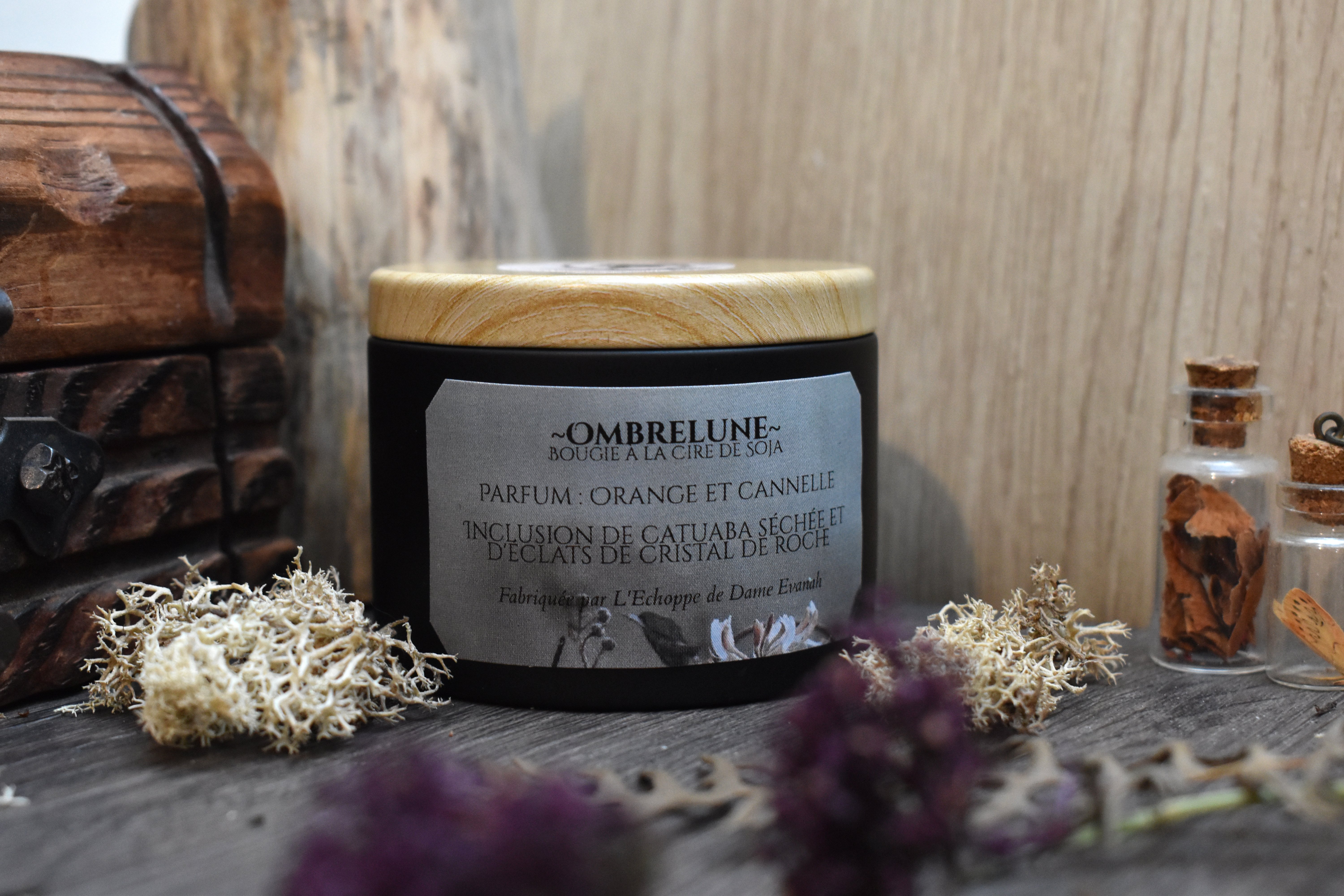 Bougie ~Ombrelune~ Orange et Cannelle / 100g