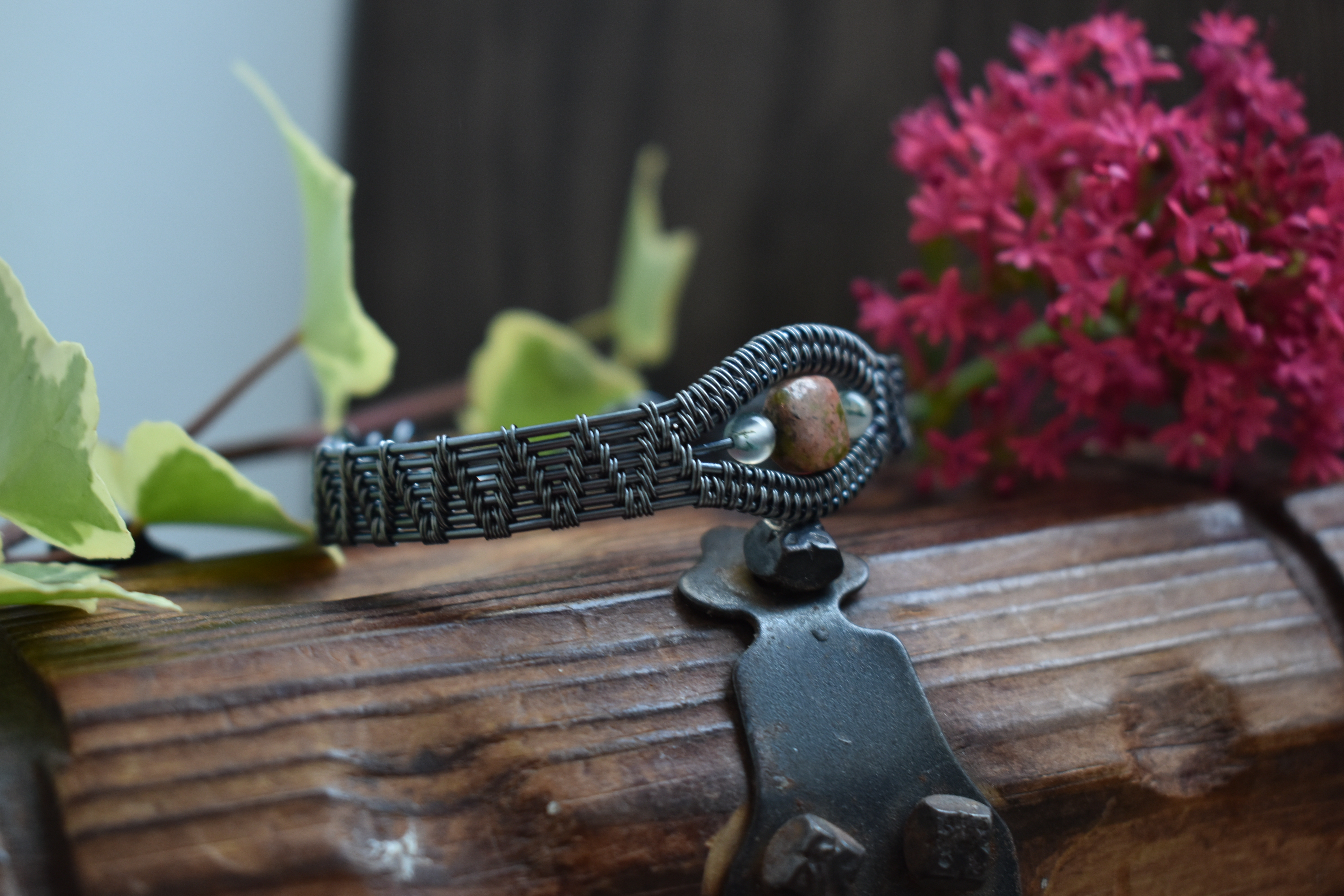 Bracelet ~Melwën~ Unakite & Agate Mousse