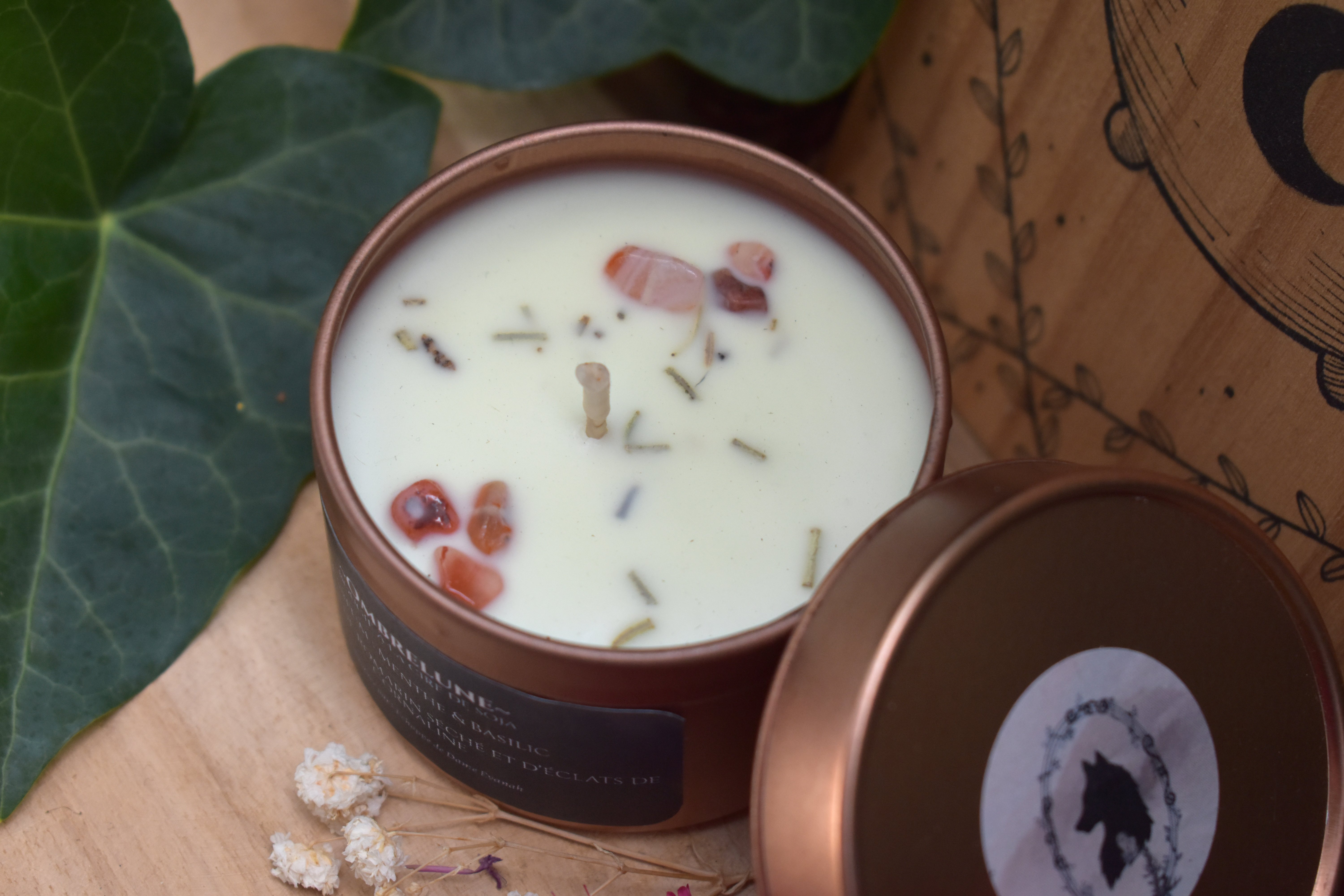 Bougie ~Ombrelune~ Menthe & Basilic