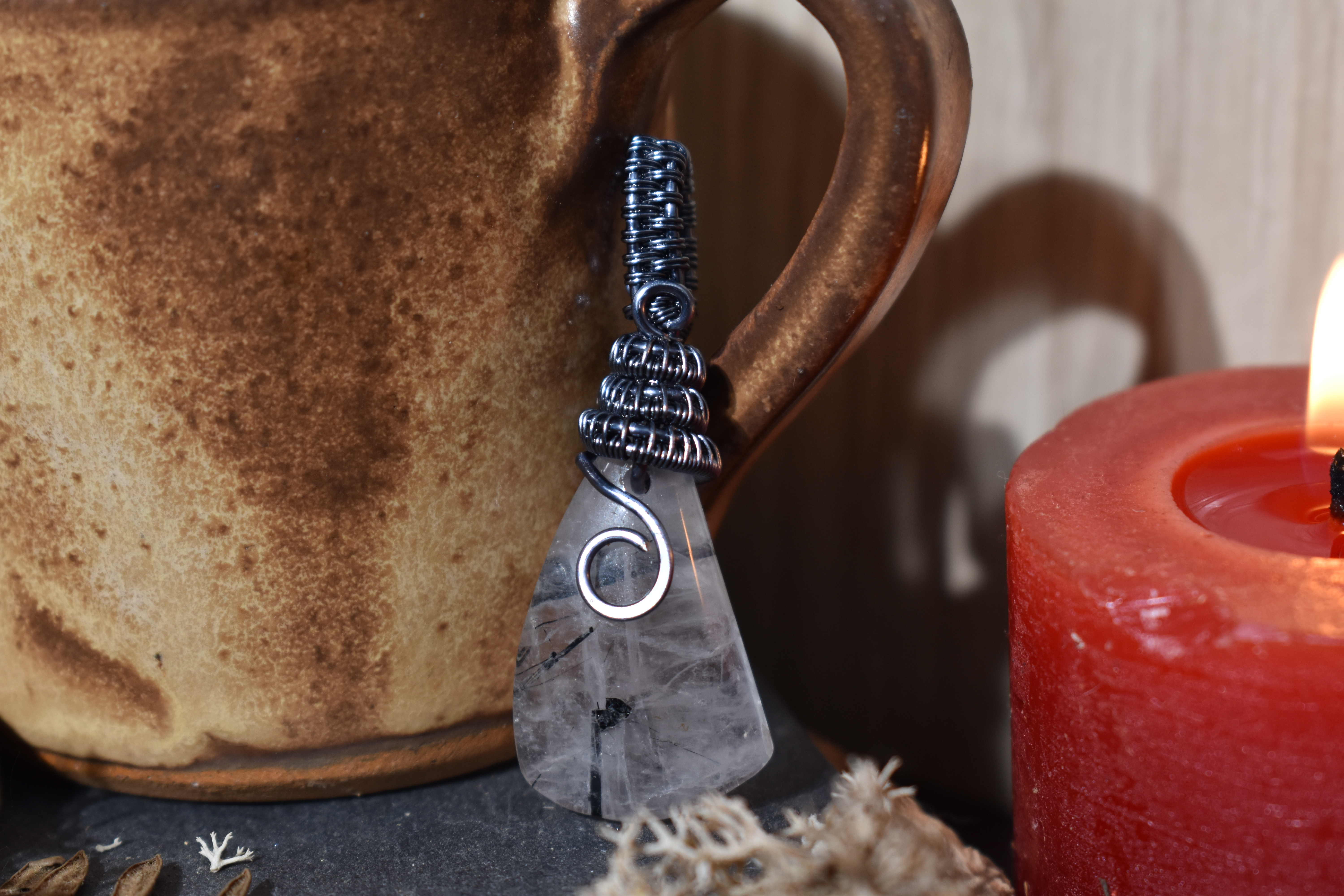 Pendentif ~Gardien du Souffle~ Quartz Rutile