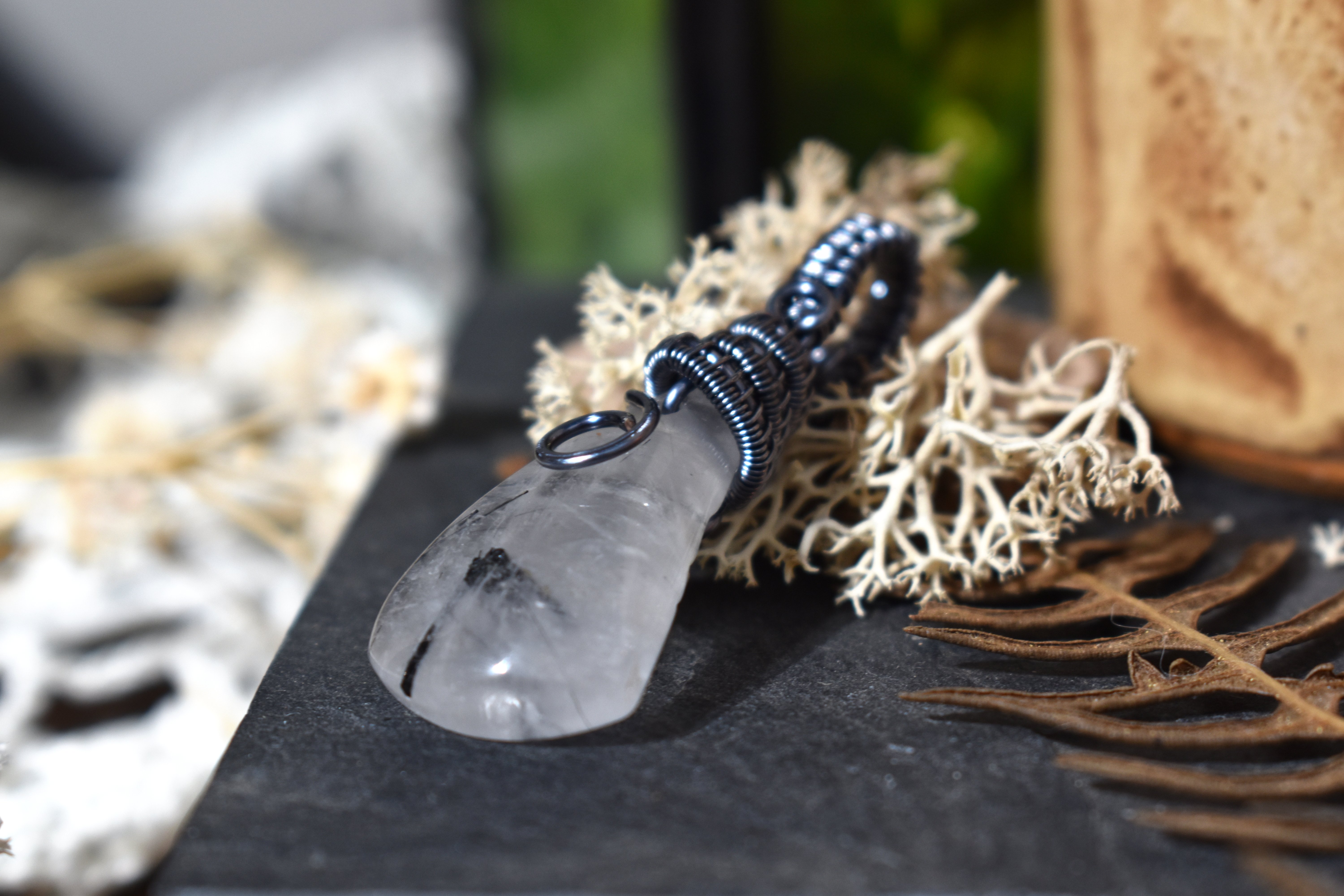 Pendentif ~Gardien du Souffle~ Quartz Rutile