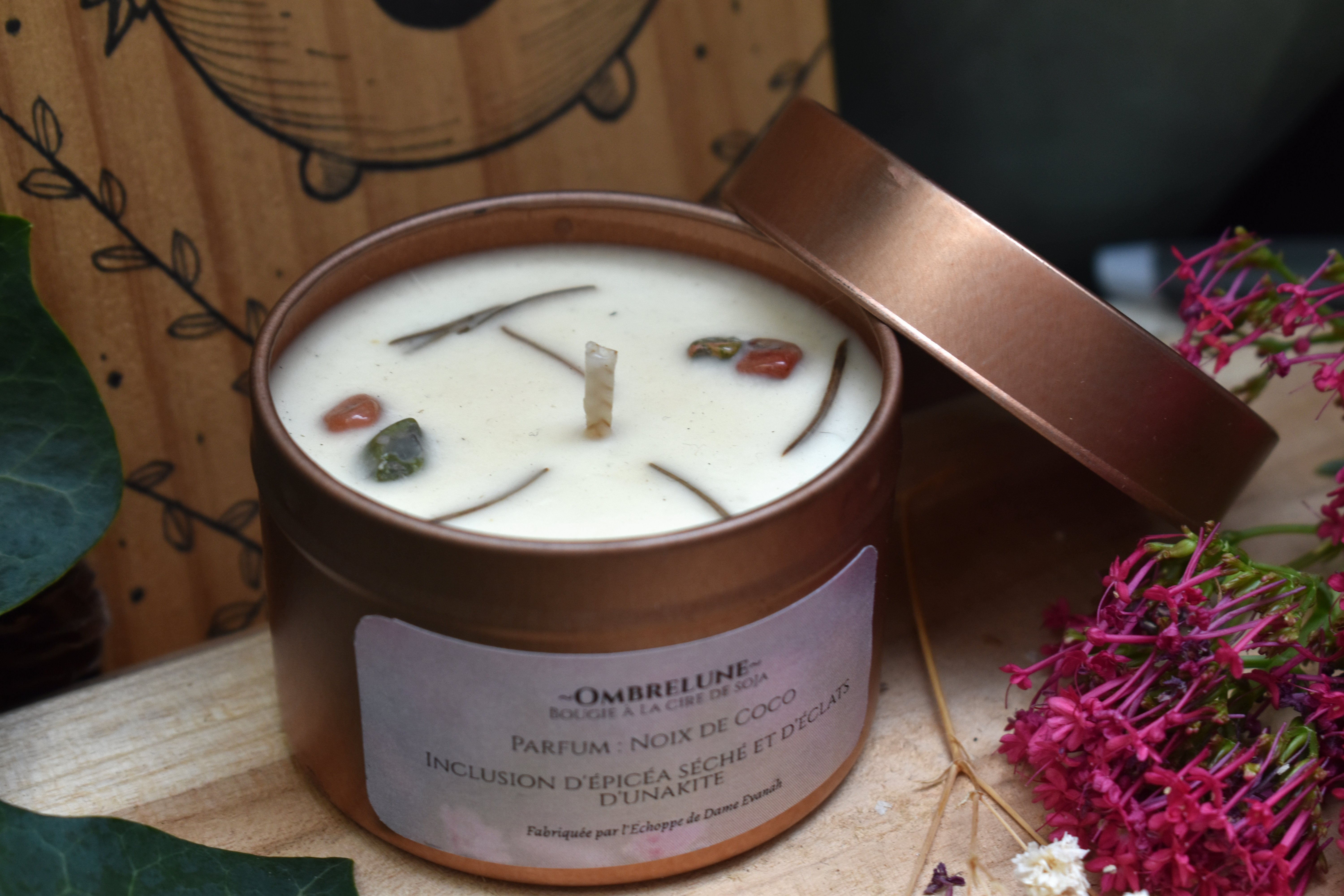 Bougie ~Ombrelune~ Noix de Coco