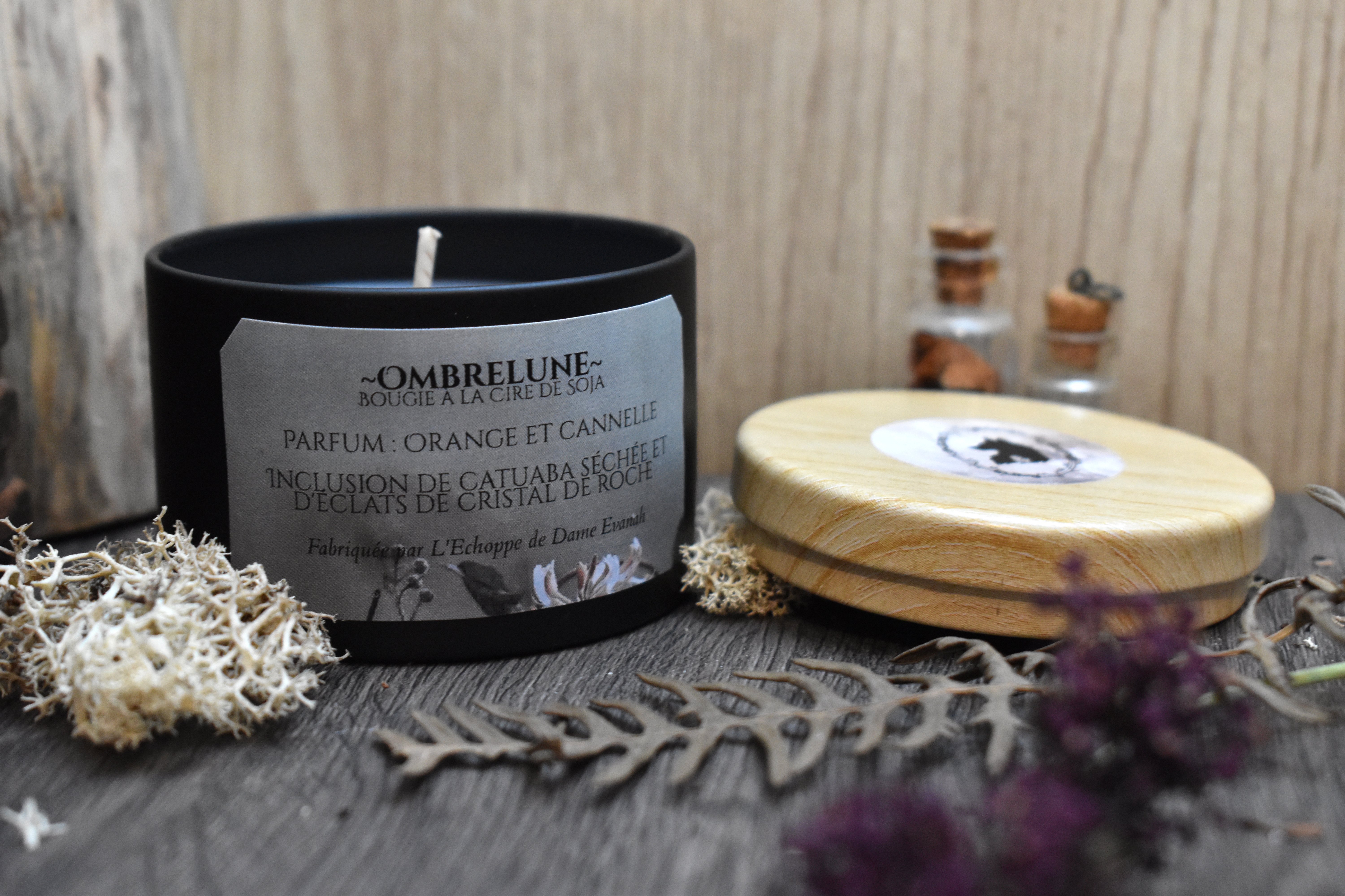 Bougie ~Ombrelune~ Orange et Cannelle / 100g