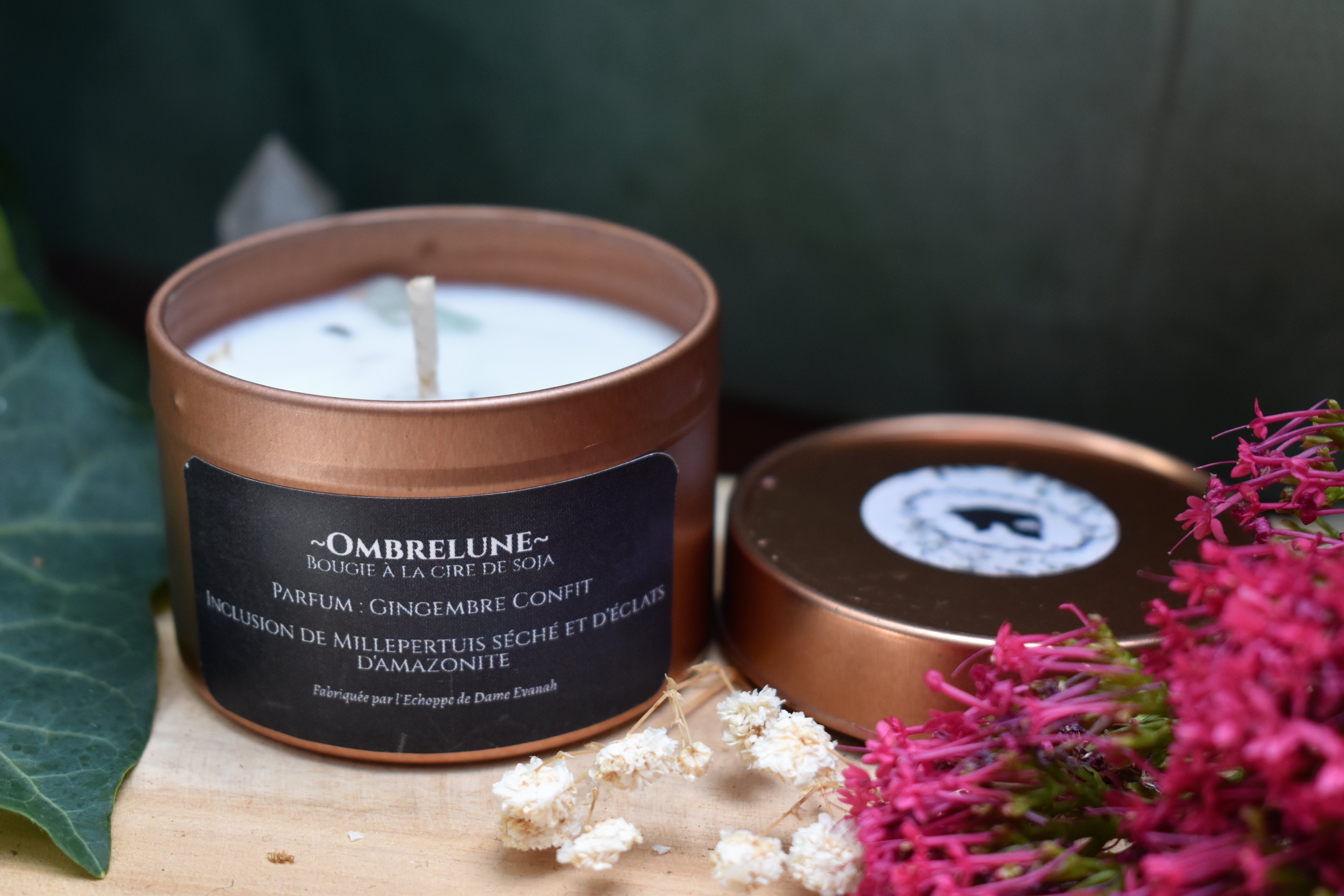 Bougie ~Ombrelune~ Gingembre Confit