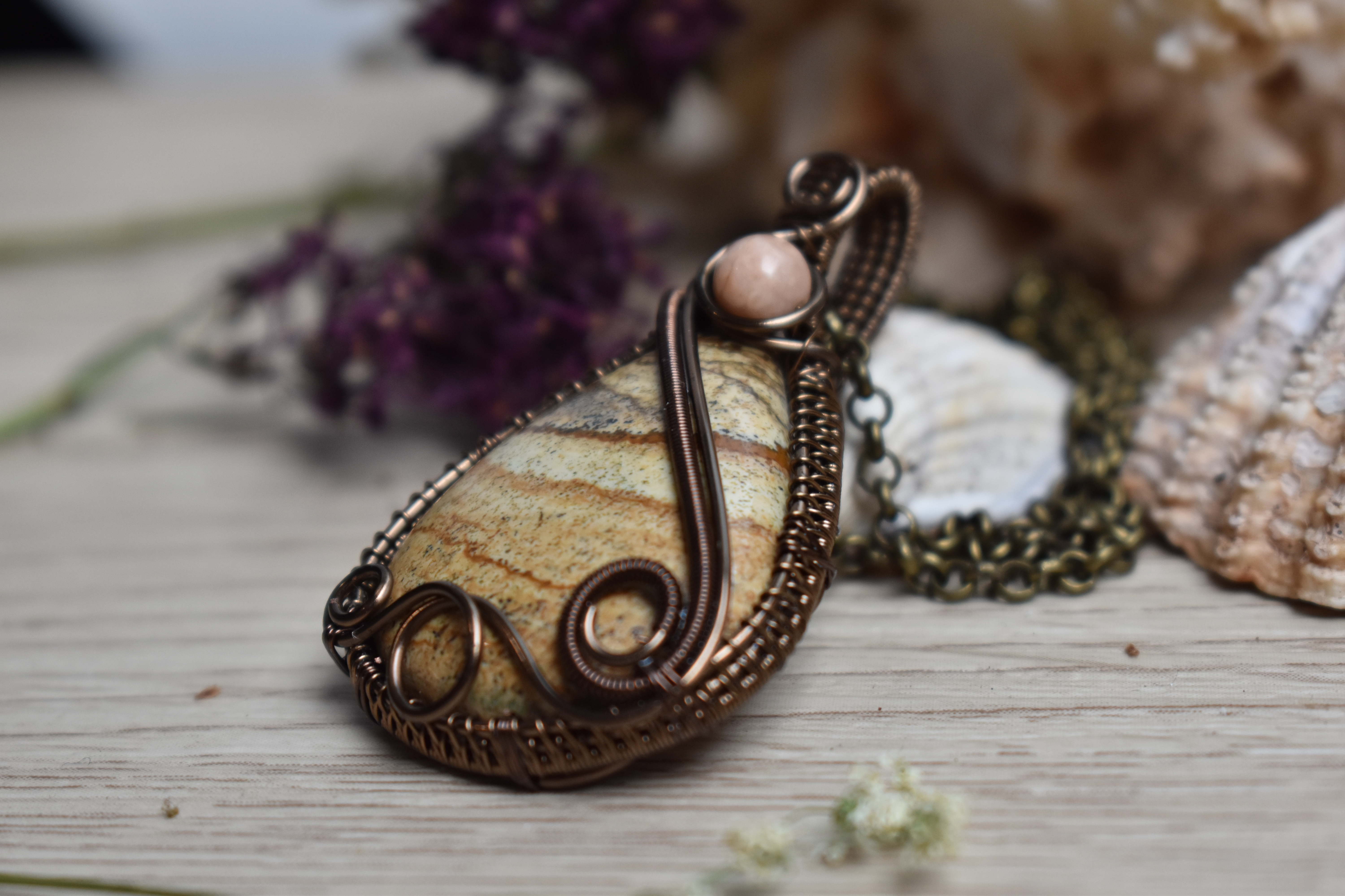Collier ~Dune de Sable~ Jaspe Paysage