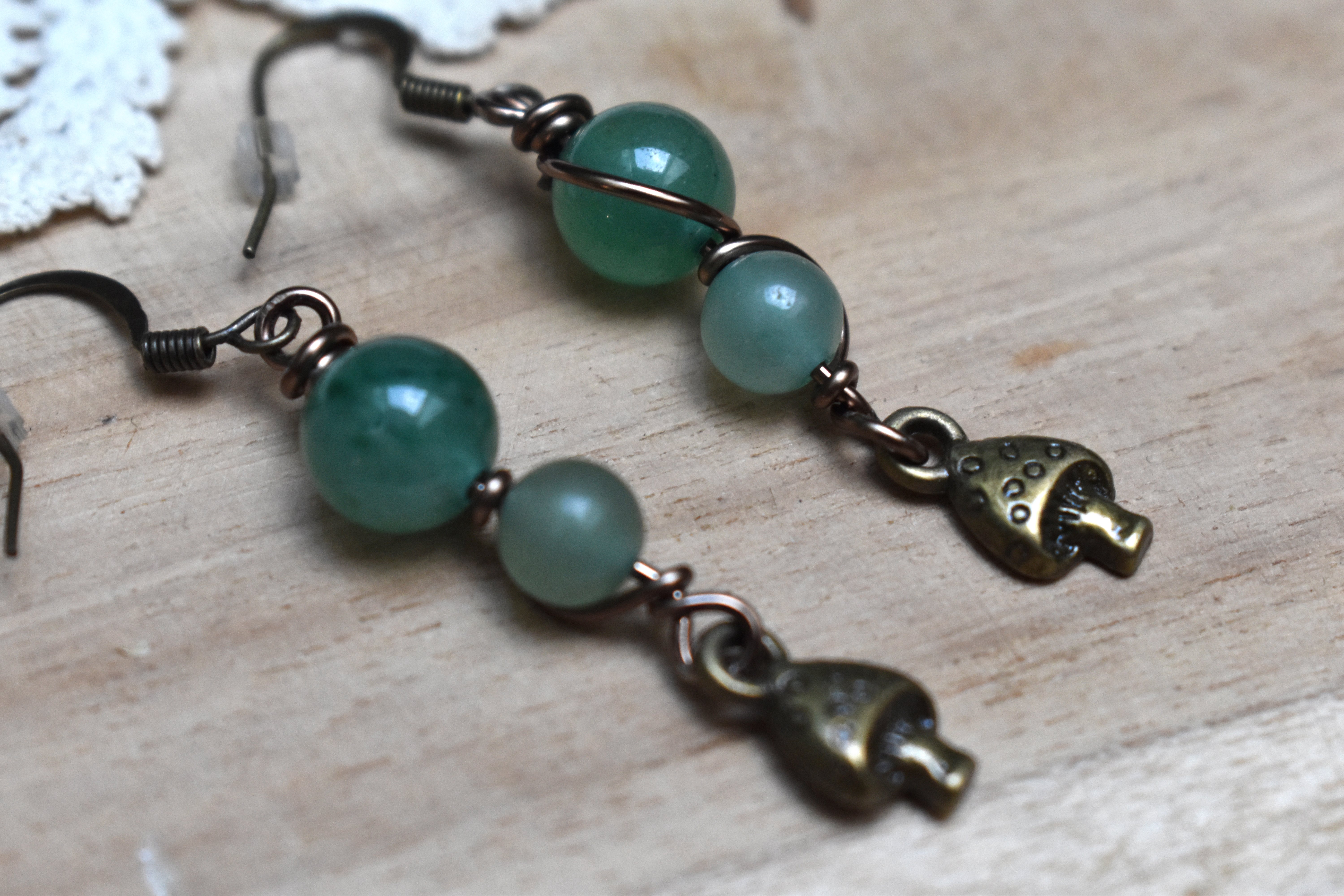 Boucles d'Oreilles ~Elys~ Aventurine 