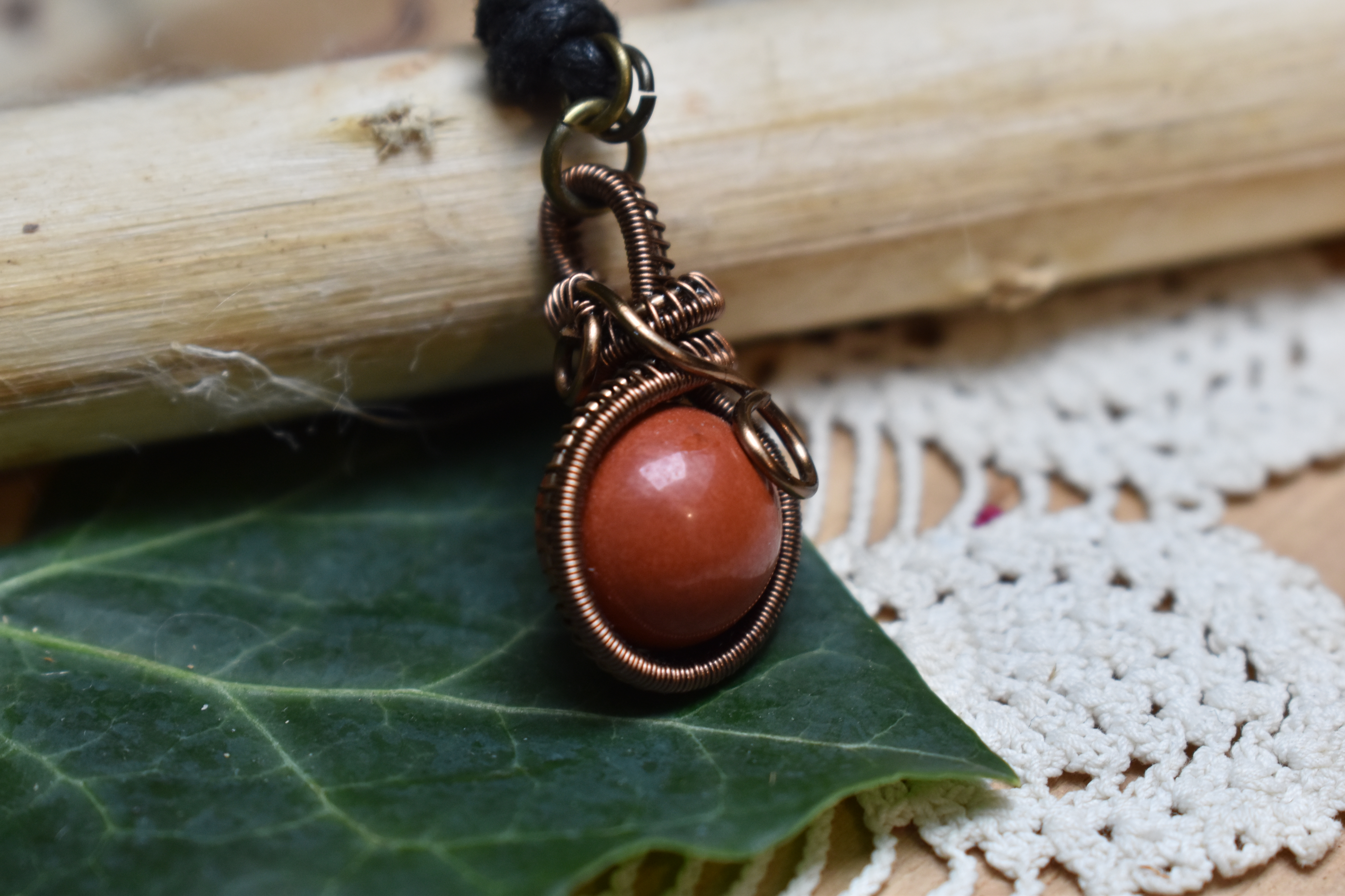 Pendentif ~Fidget~ Jaspe Rouge 