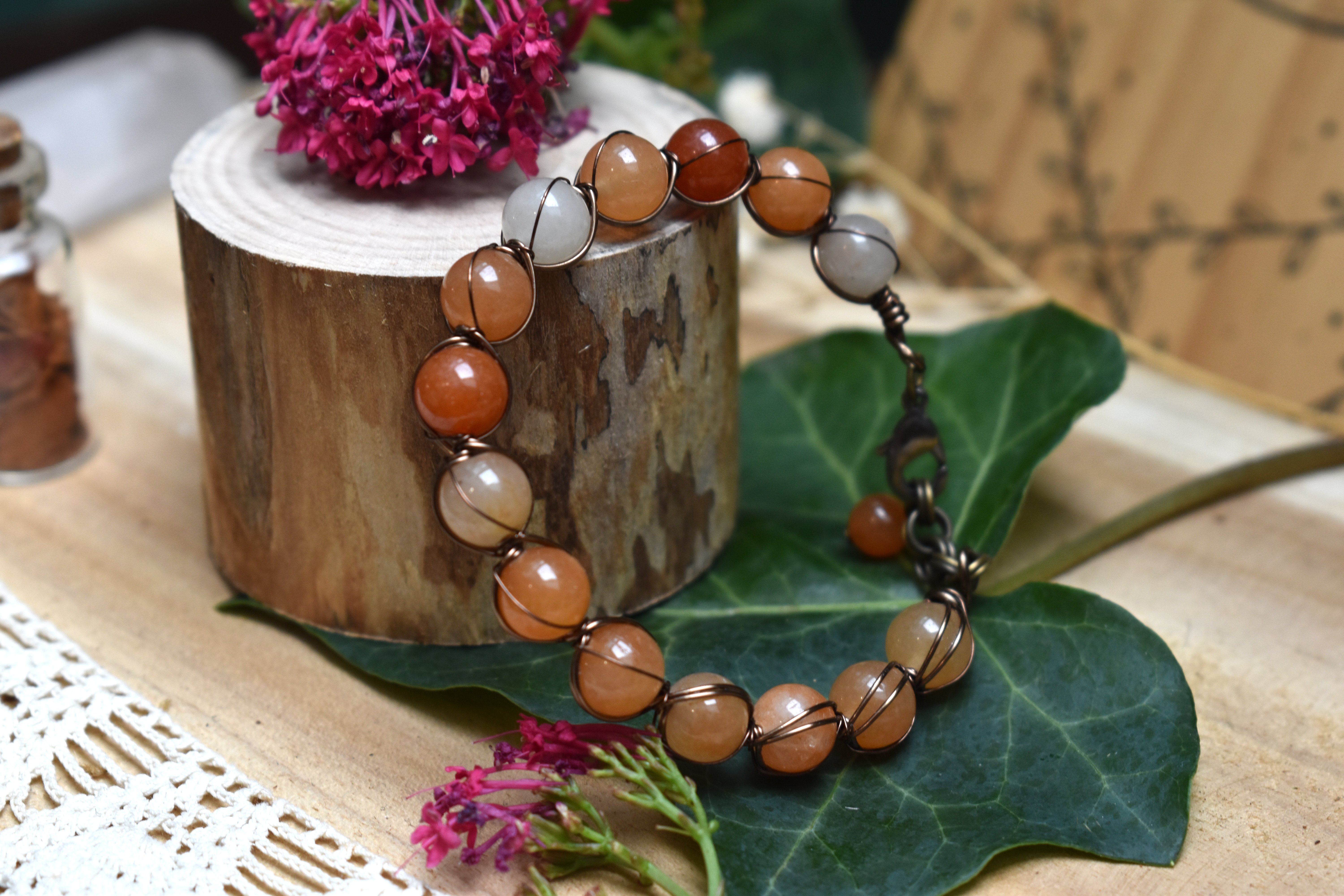 Bracelet ~Aralia~ Aventurine Orange