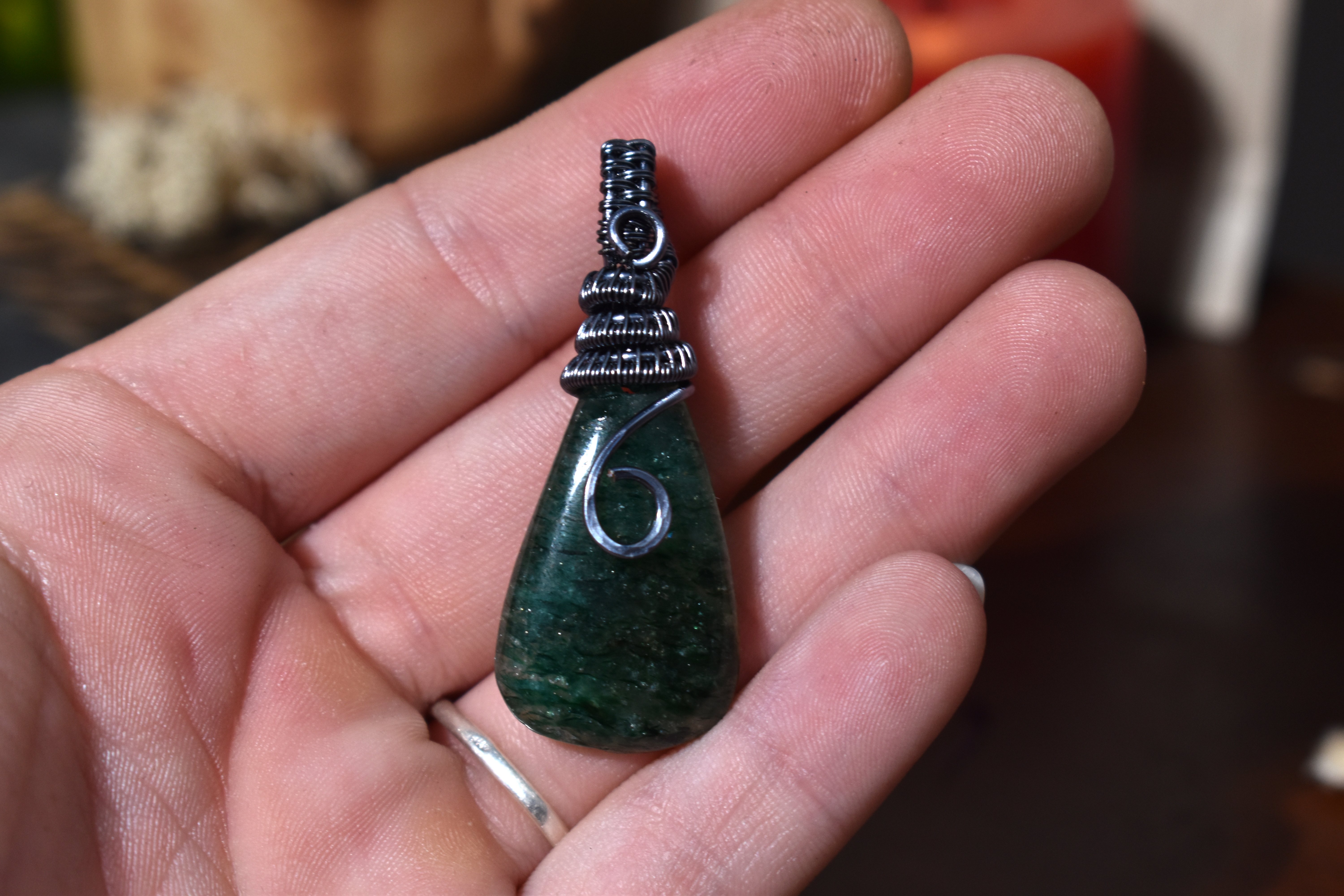 Pendentif ~Gardien du Souffle~ Aventurine
