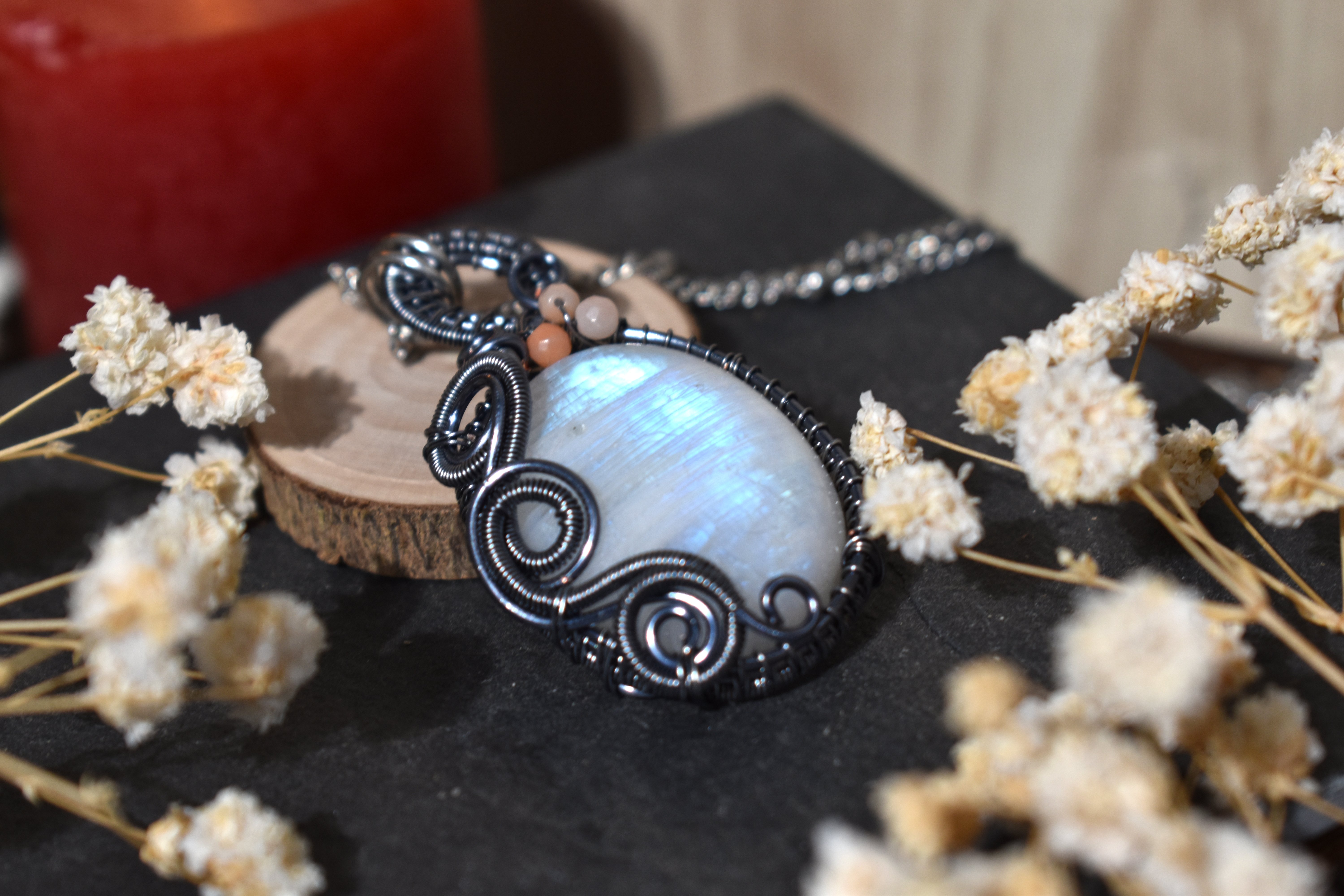 Collier ~Coeur de Givre~ Péristérite