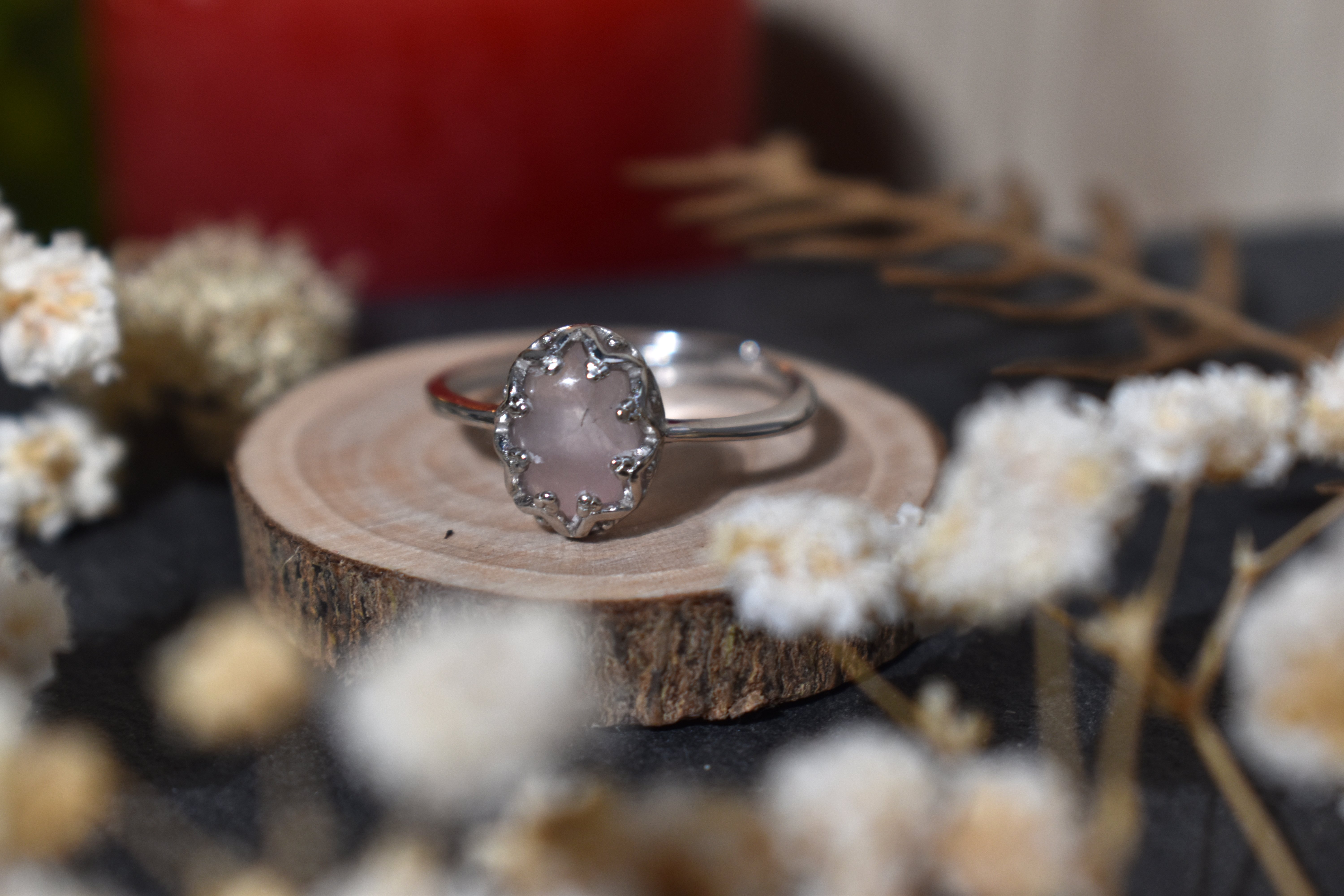 Bague ~Eclat Onirique~ Quartz Rose