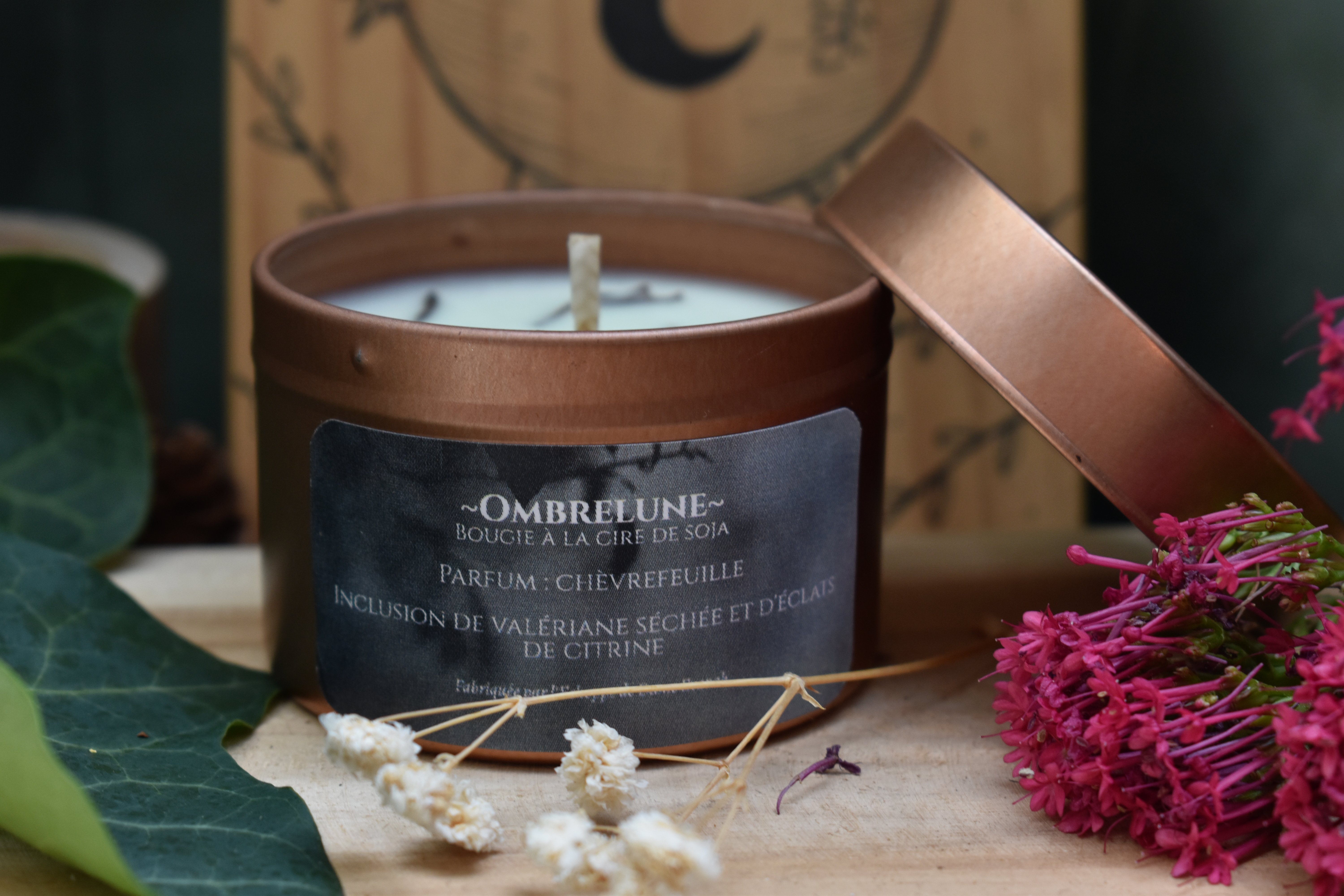 Bougie ~Ombrelune~ Chevrefeuille