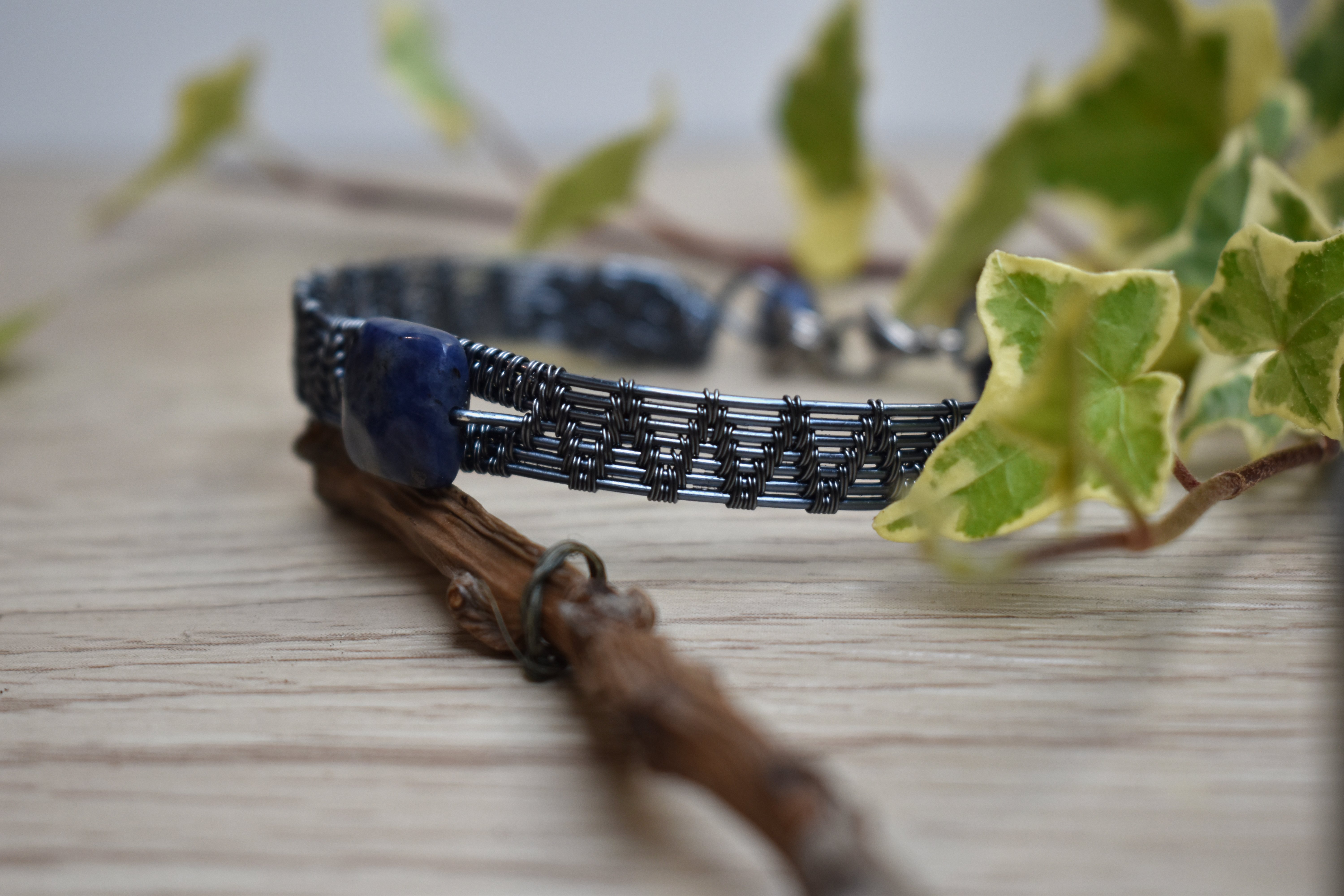 Bracelet ~Eclat d'Acier~ Lapis Lazuli