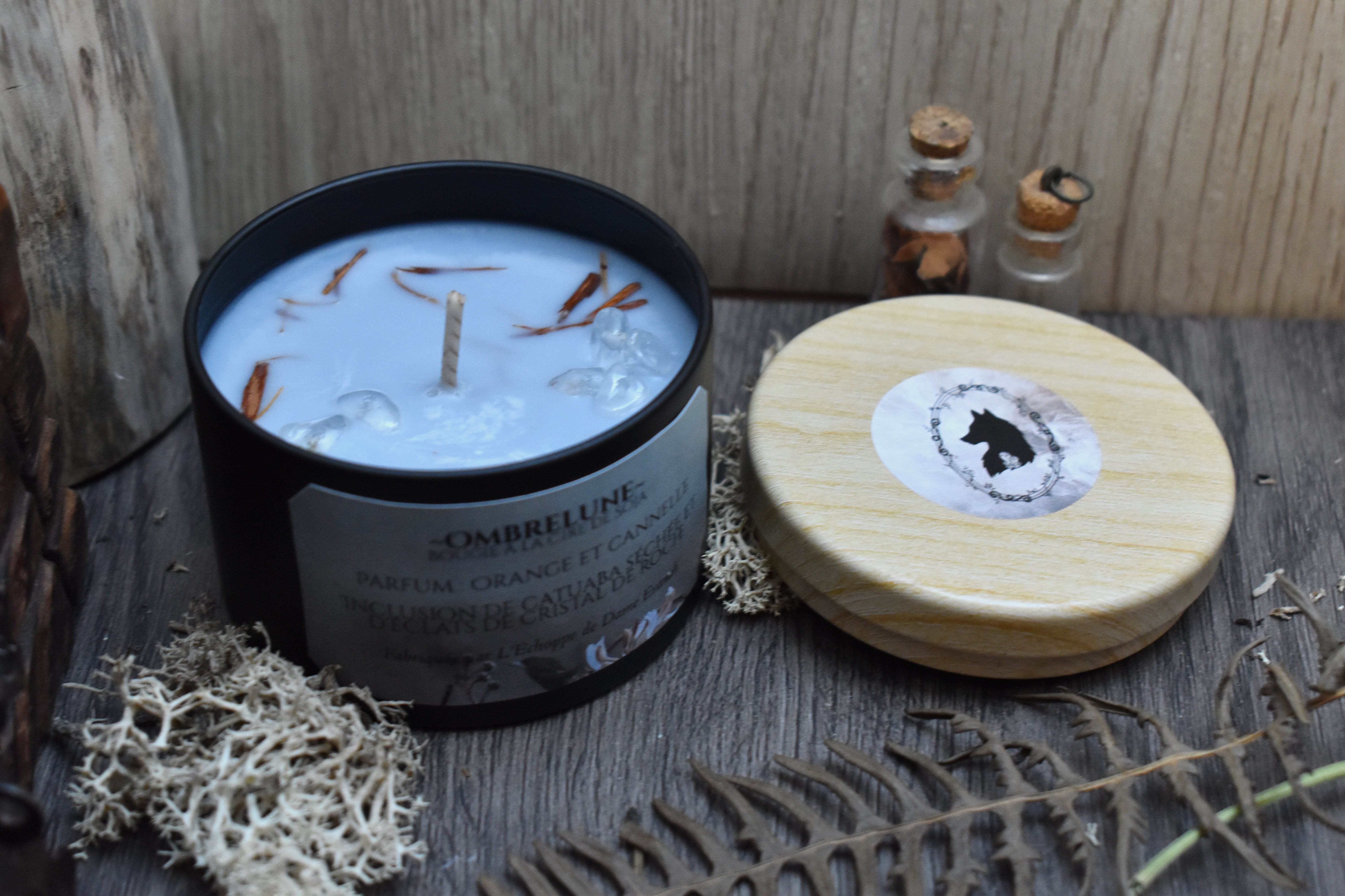 Bougie ~Ombrelune~ Orange et Cannelle / 100g