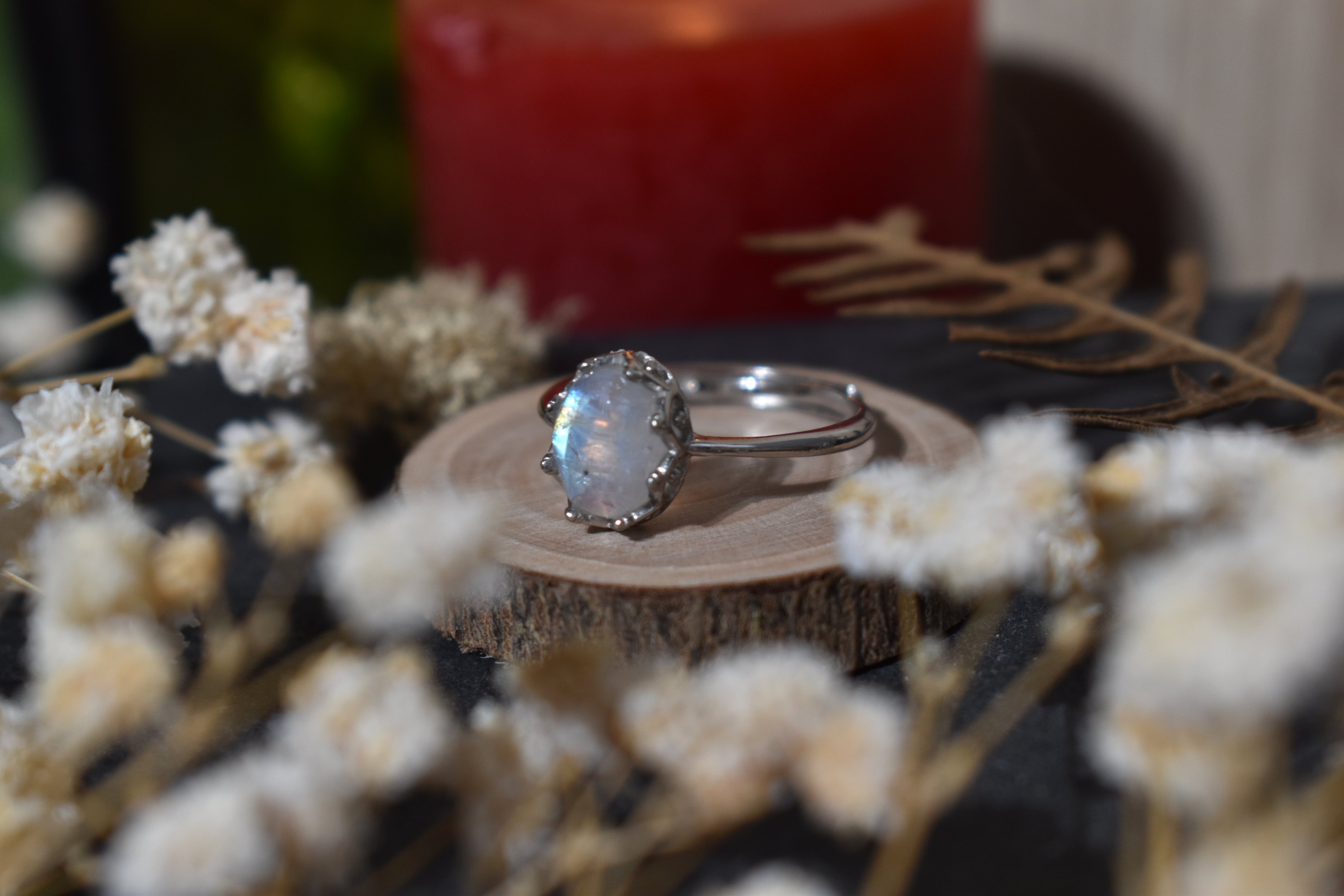 Bague ~Eclat Onirique~ Péristérite 