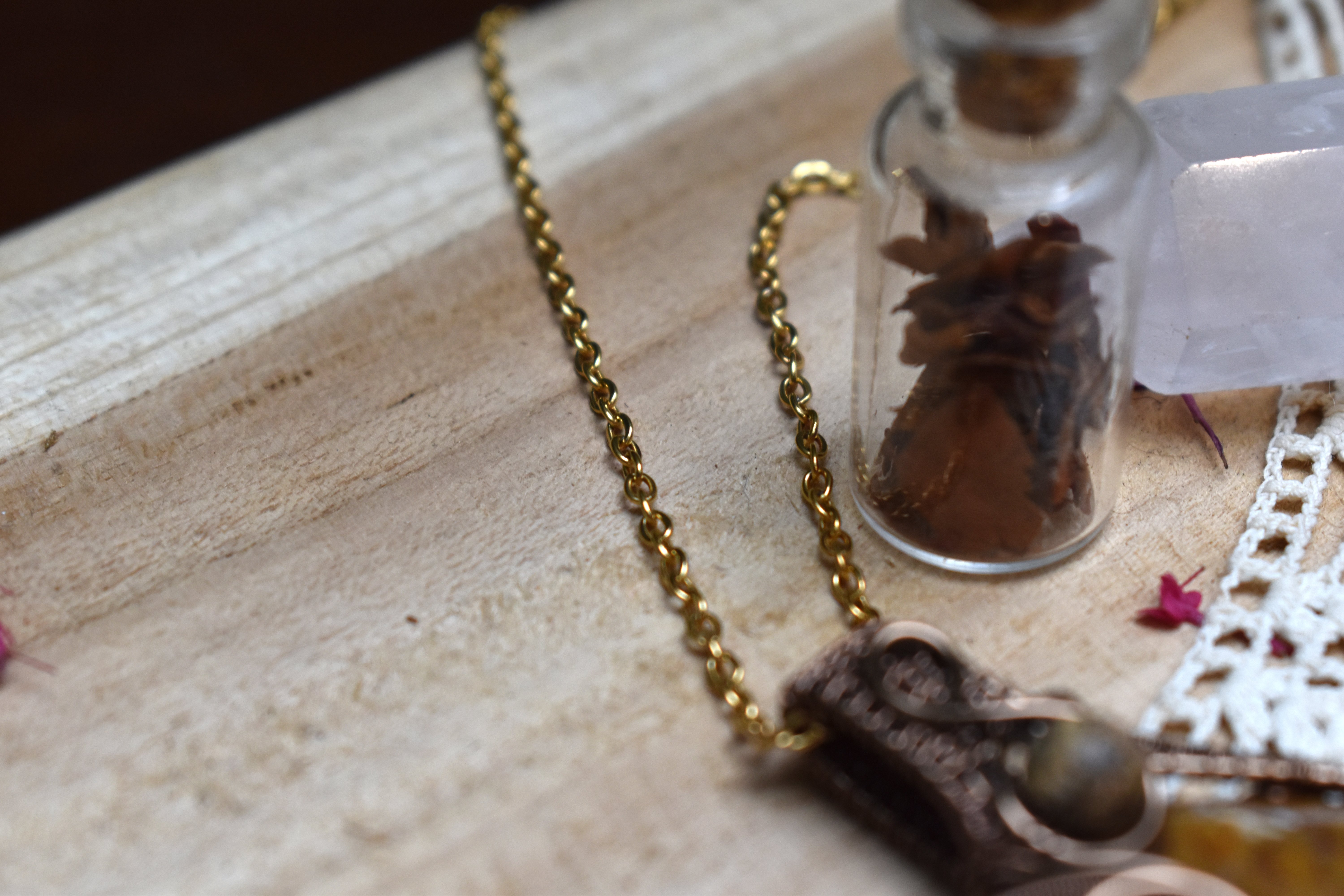 Collier ~Cérès~ Quartz Rose 