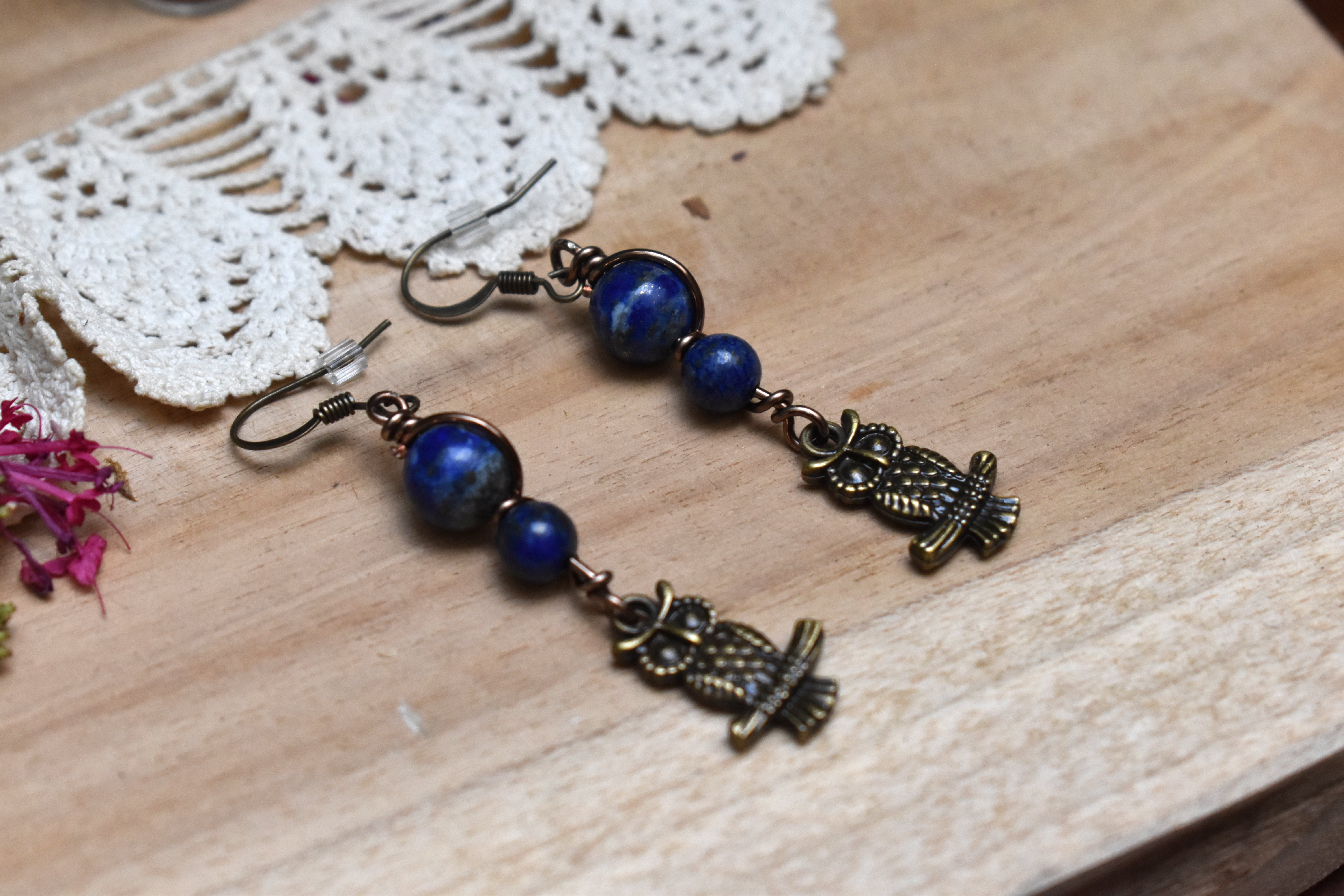 Boucles d'Oreilles ~Elys~ Lapis Lazuli