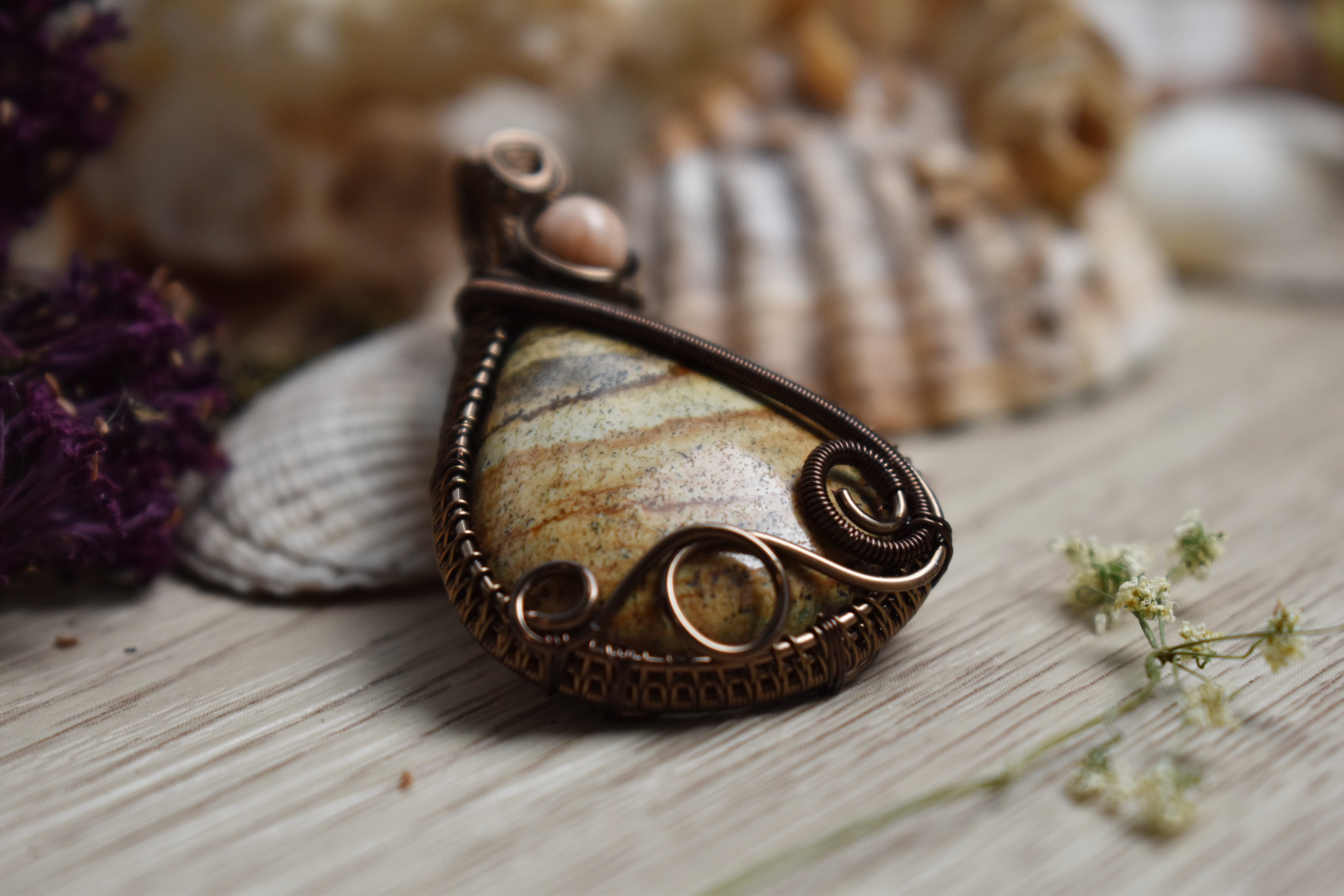 Collier ~Dune de Sable~ Jaspe Paysage