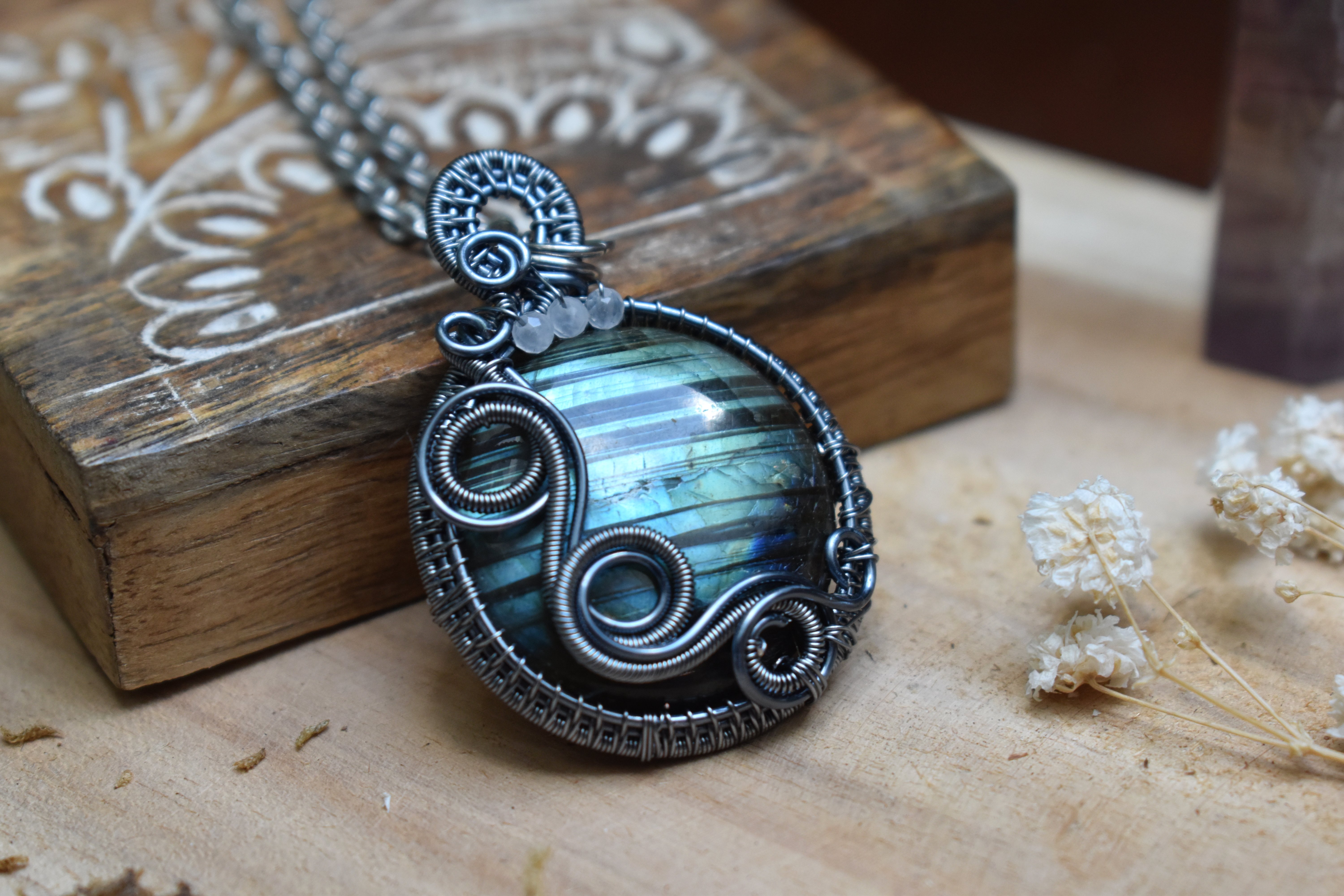 Collier ~Eclat d'Azur~ Labradorite 