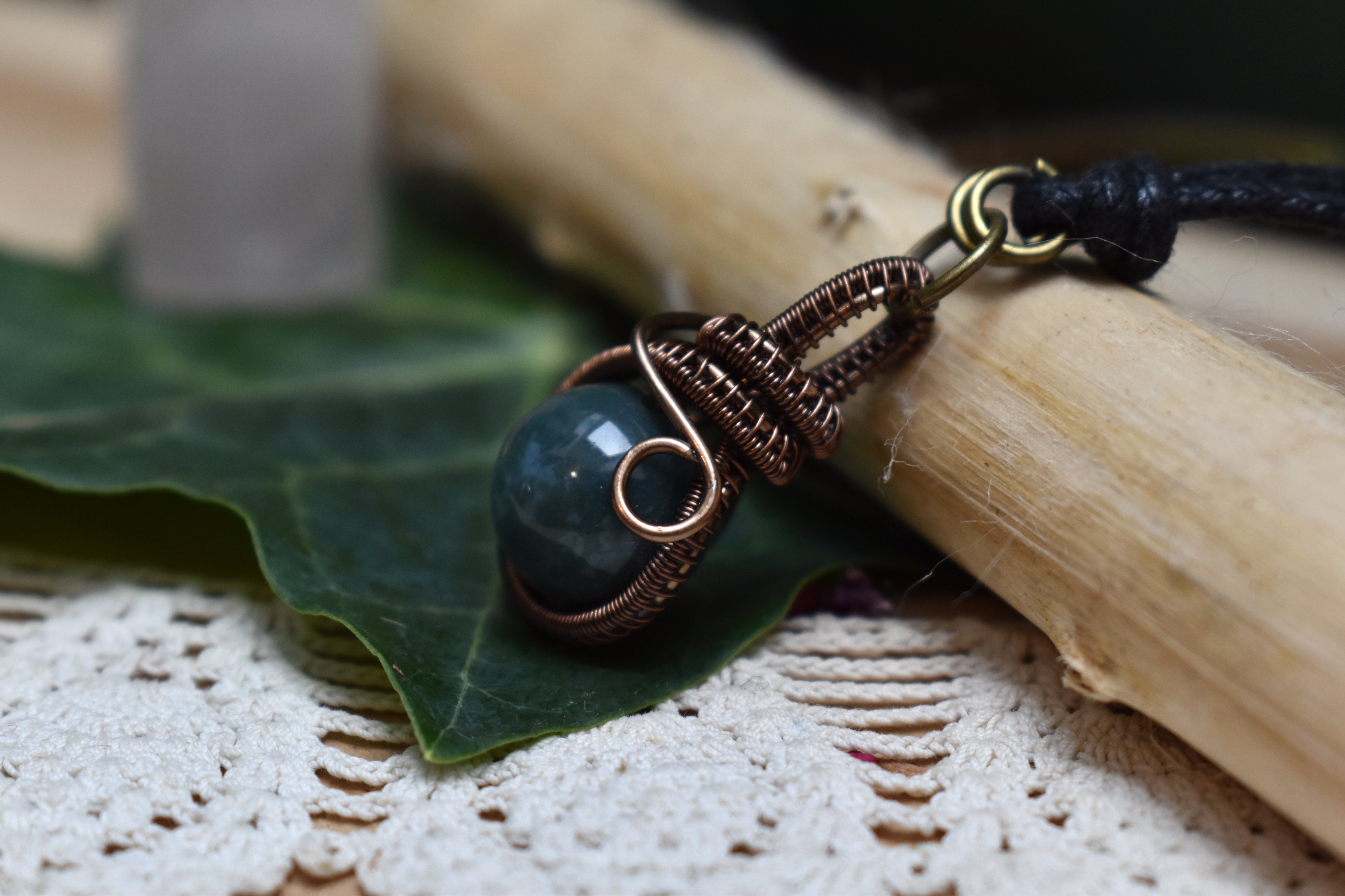 Pendentif ~Fidget~ Agate Mousse