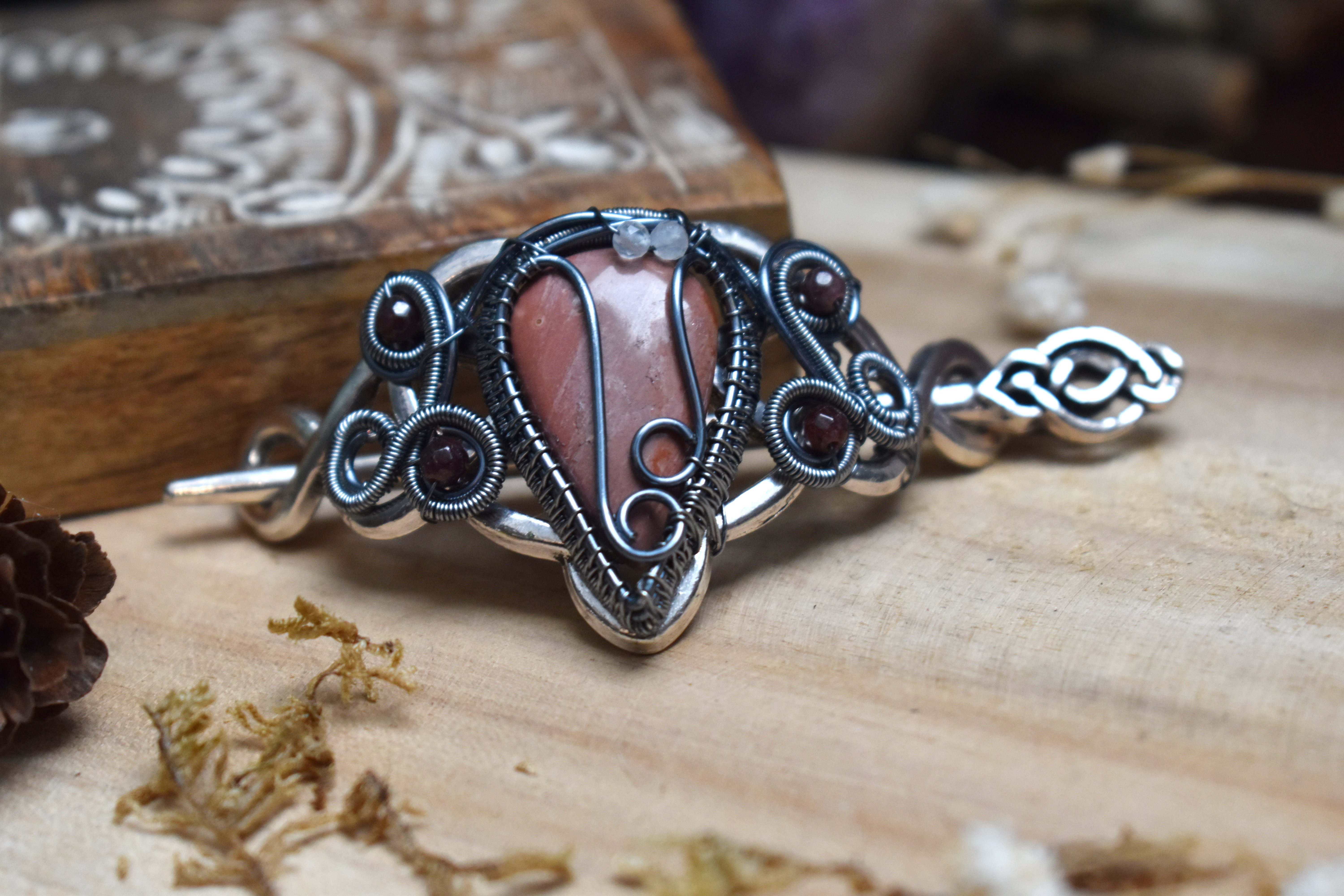 Broche à Cheveux ~Héritière d'Aubegrise~ Jaspe