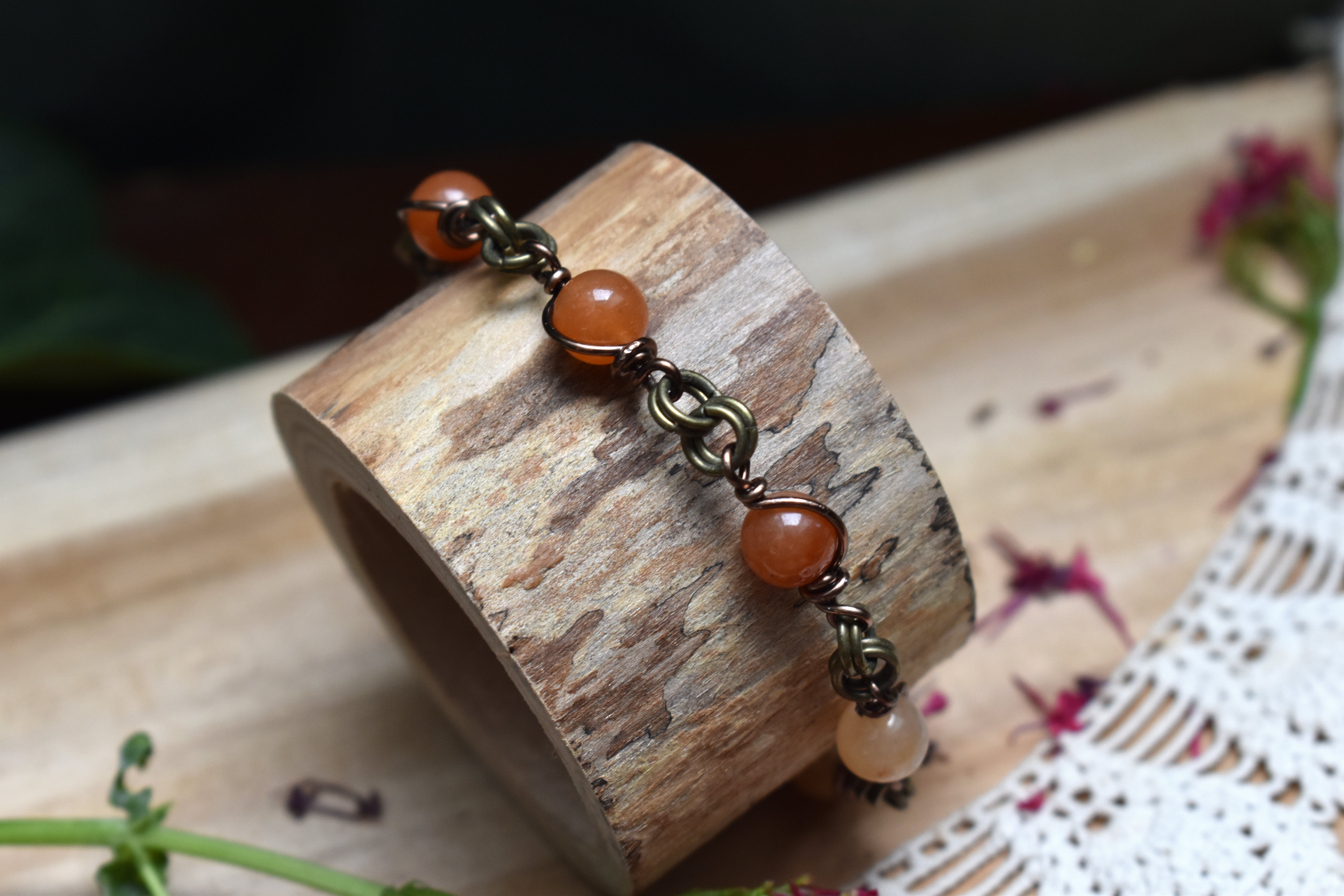 Bracelet ~Perséphone~ Aventurine Orange