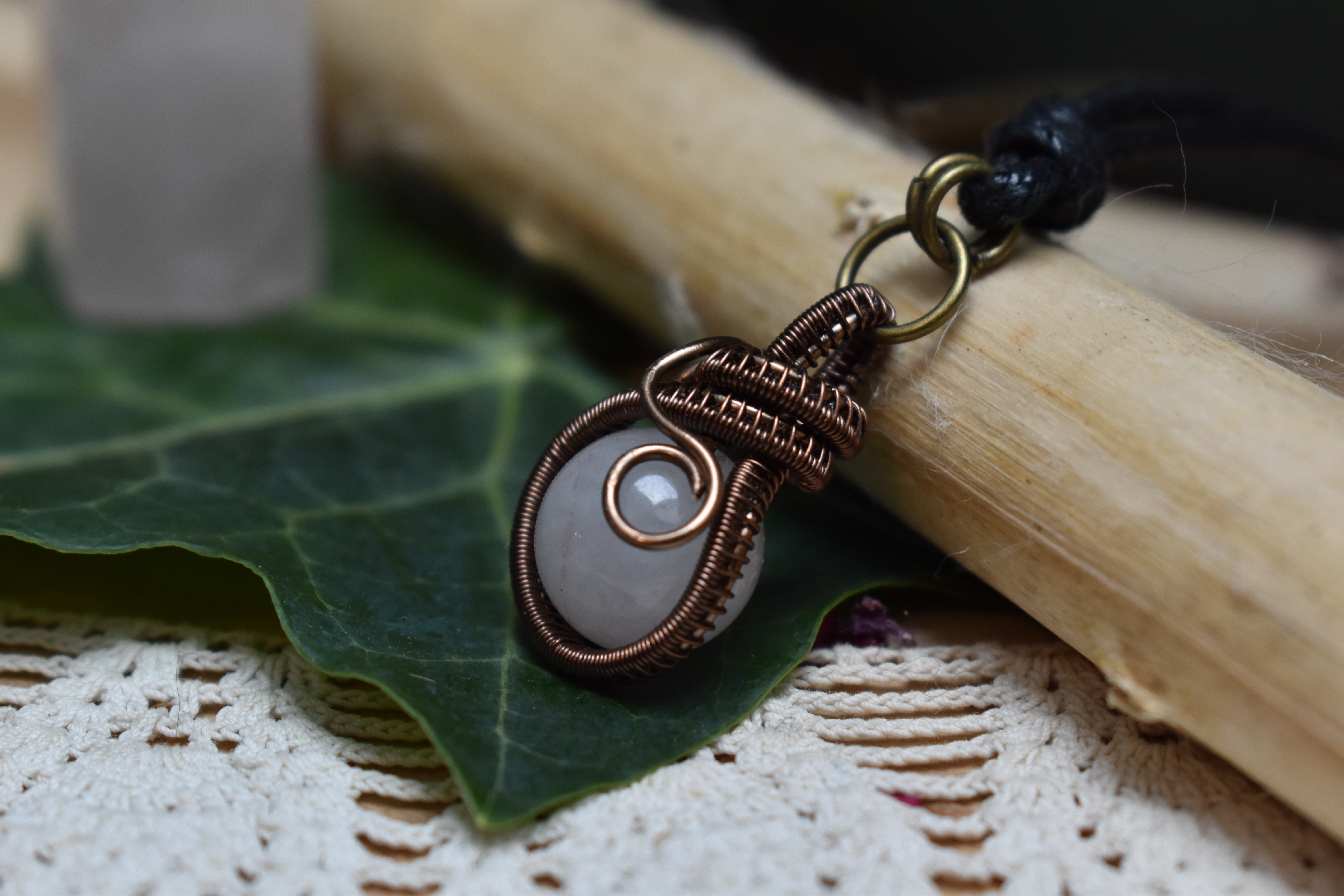 Pendentif ~Fidget~ Quartz Rose 
