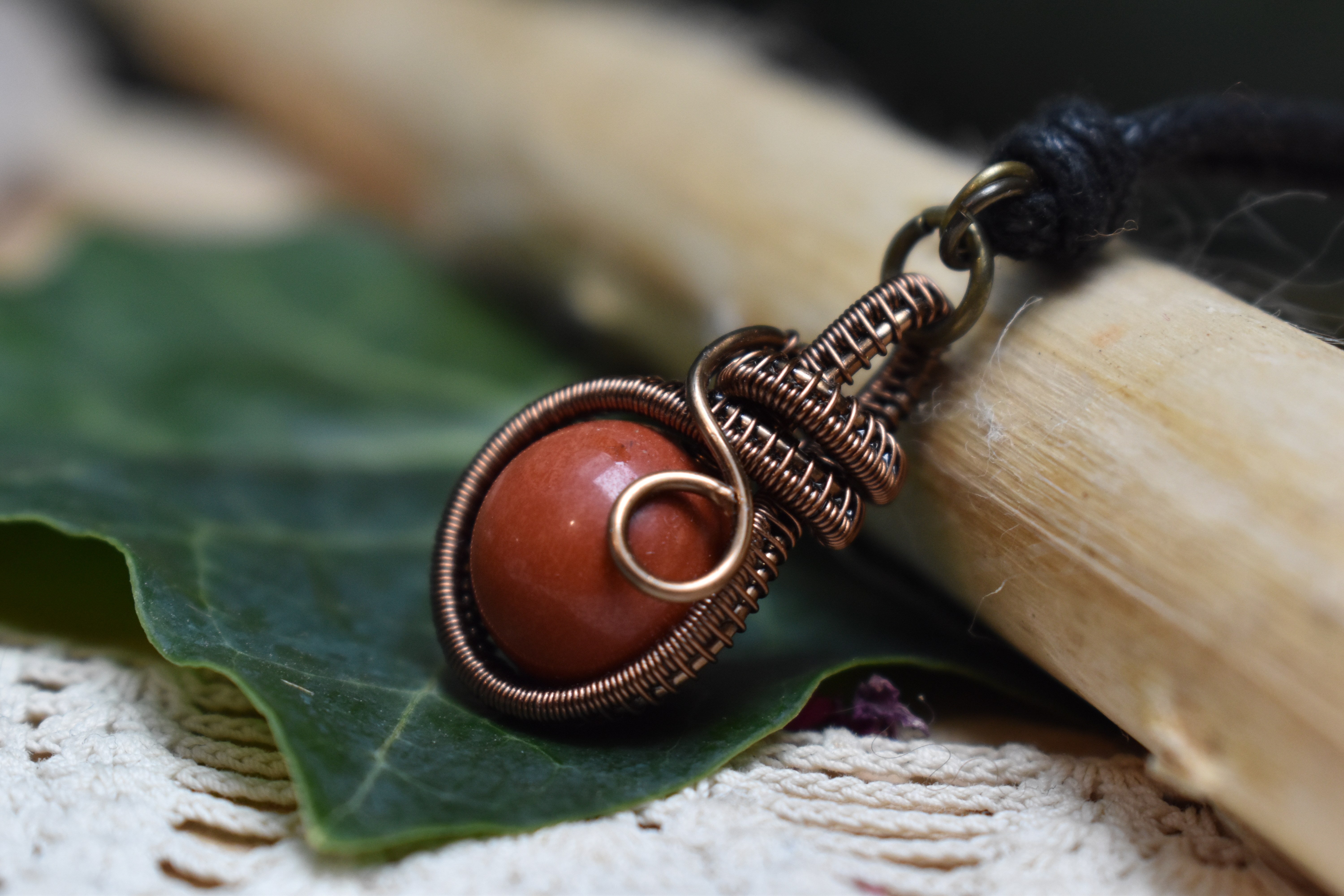 Pendentif ~Fidget~ Jaspe Rouge