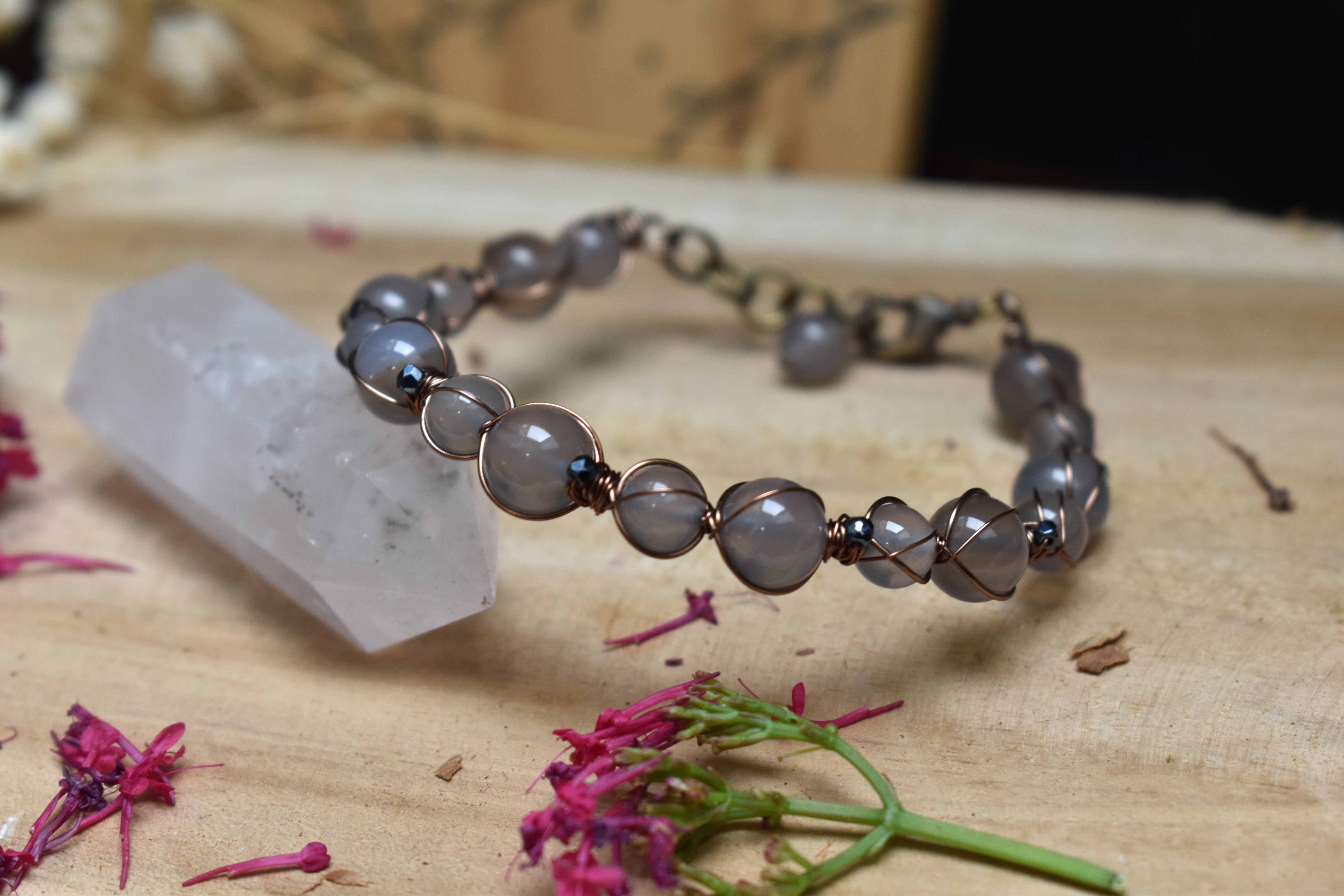 Bracelet ~Sybaris~ Agate Grise