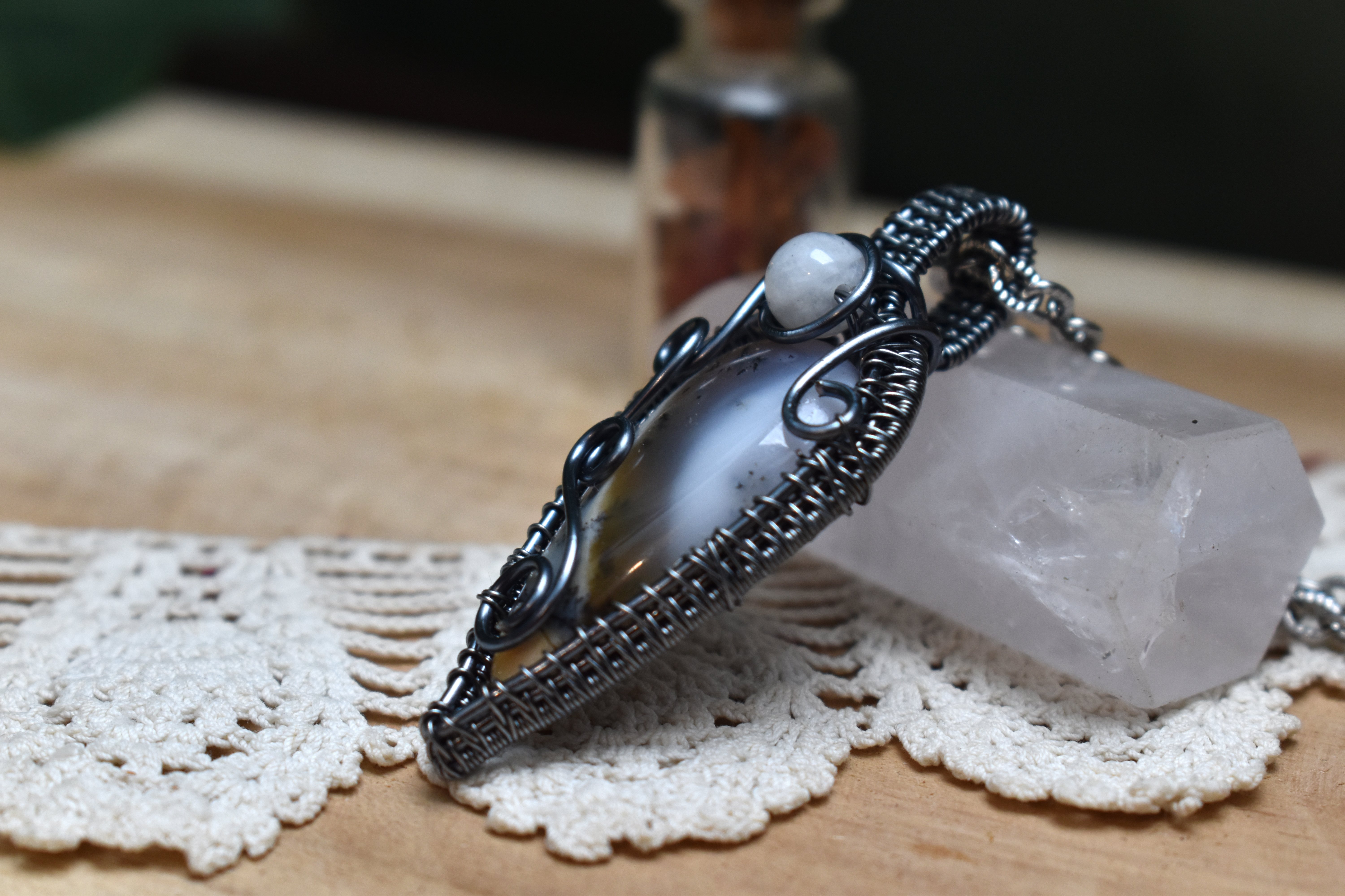 Collier ~Athéna~ Opale Dentritique