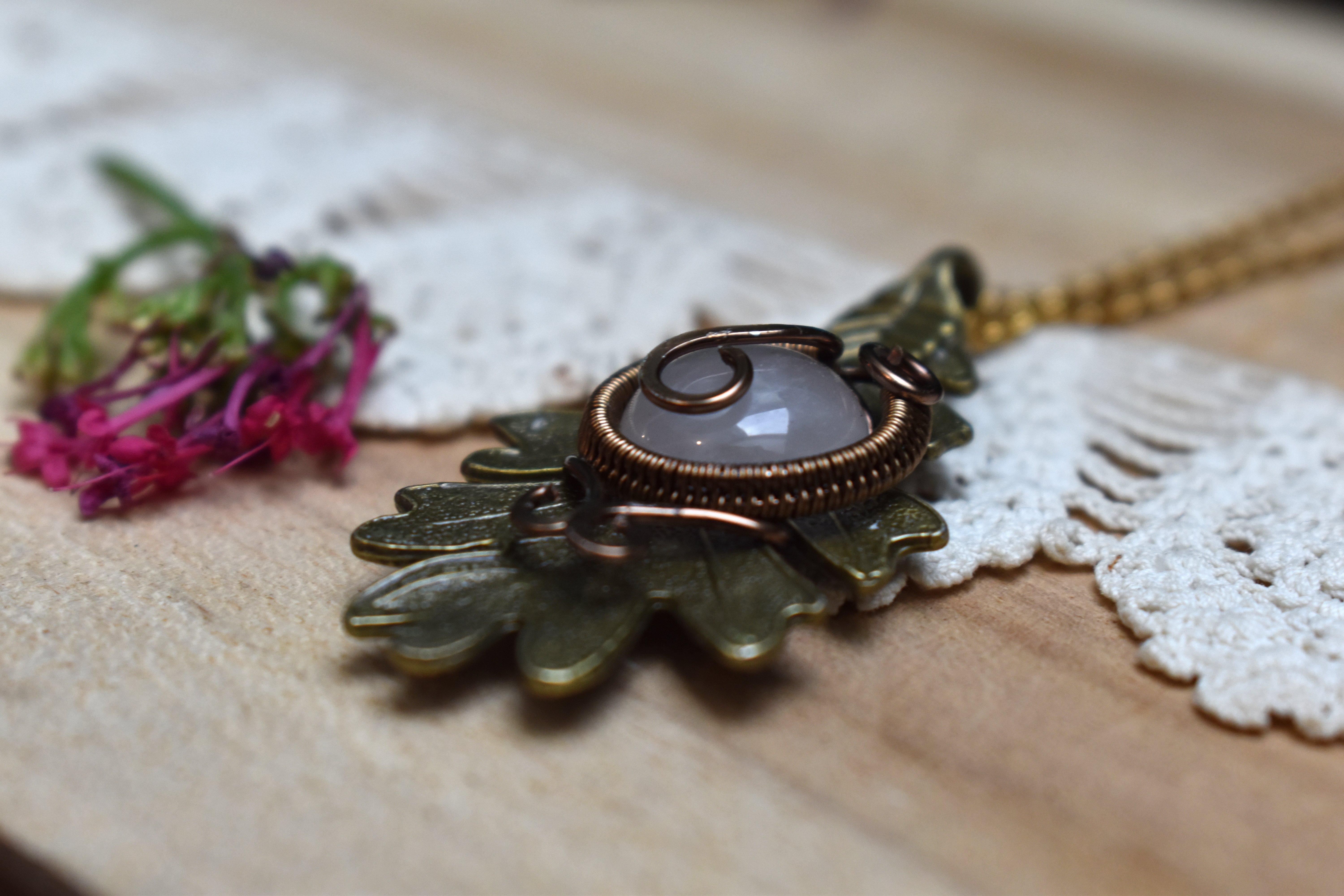 Collier ~Cérès~ Quartz Rose 