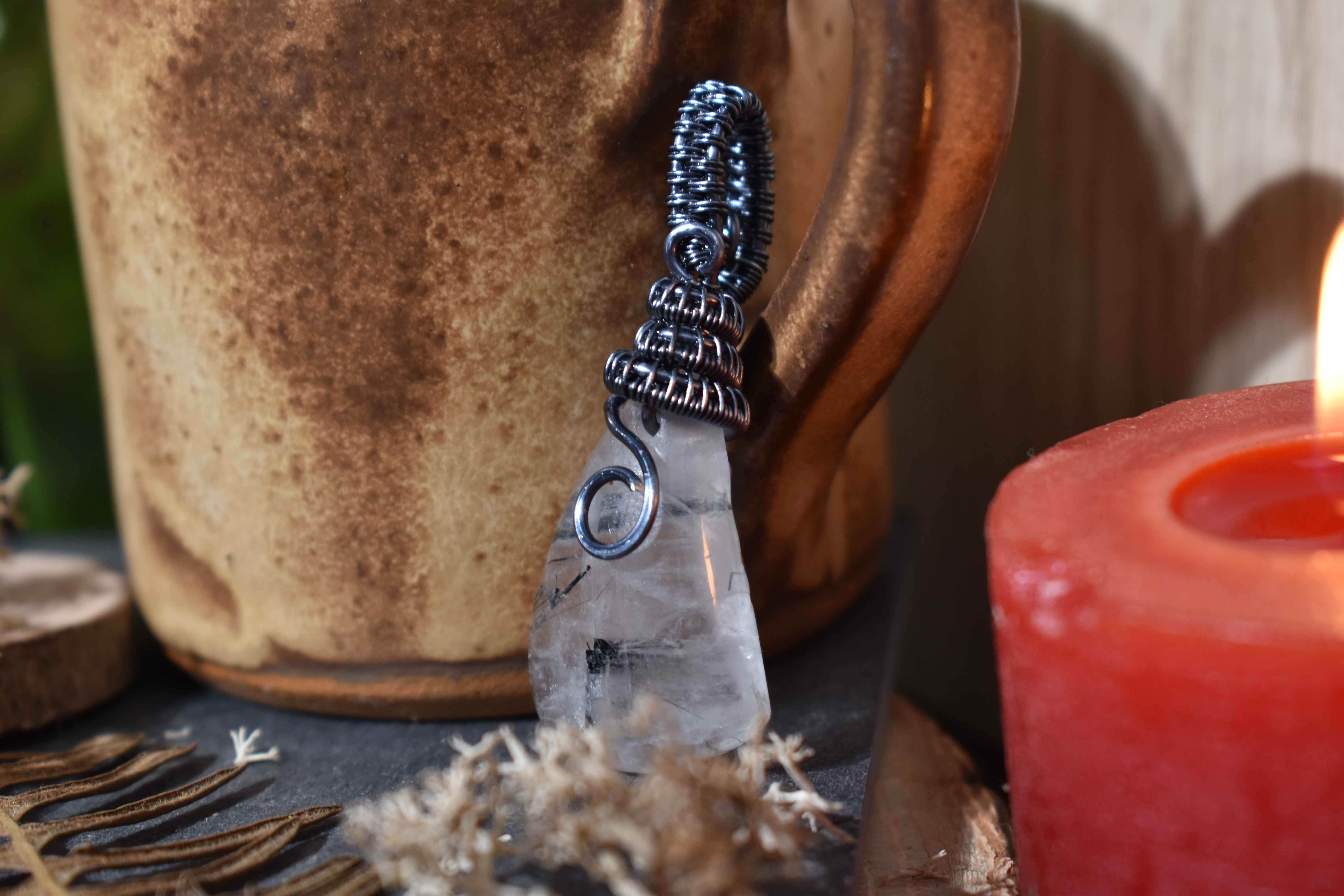 Pendentif ~Gardien du Souffle~ Quartz Rutile