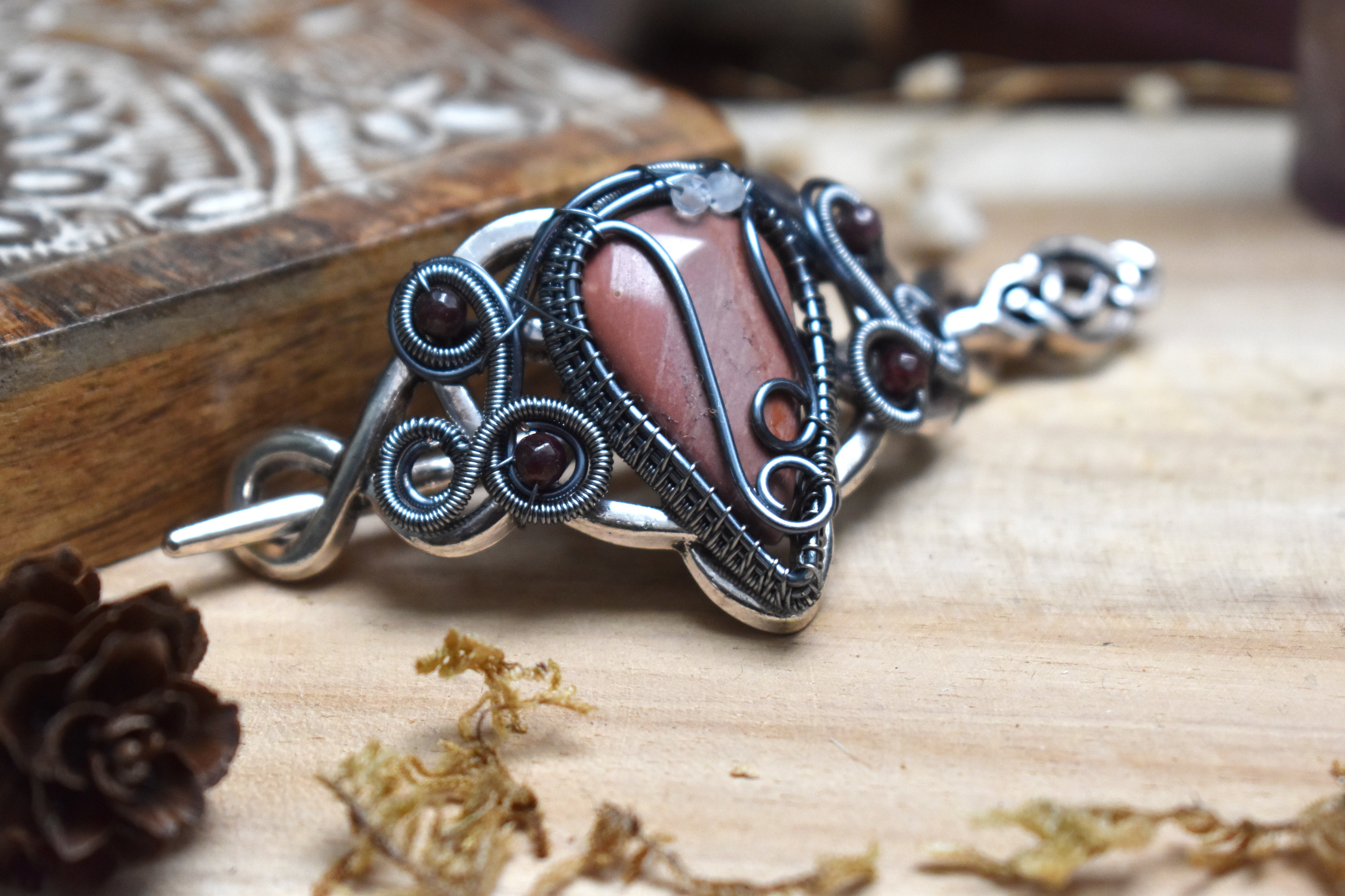Broche à Cheveux ~Héritière d'Aubegrise~ Jaspe