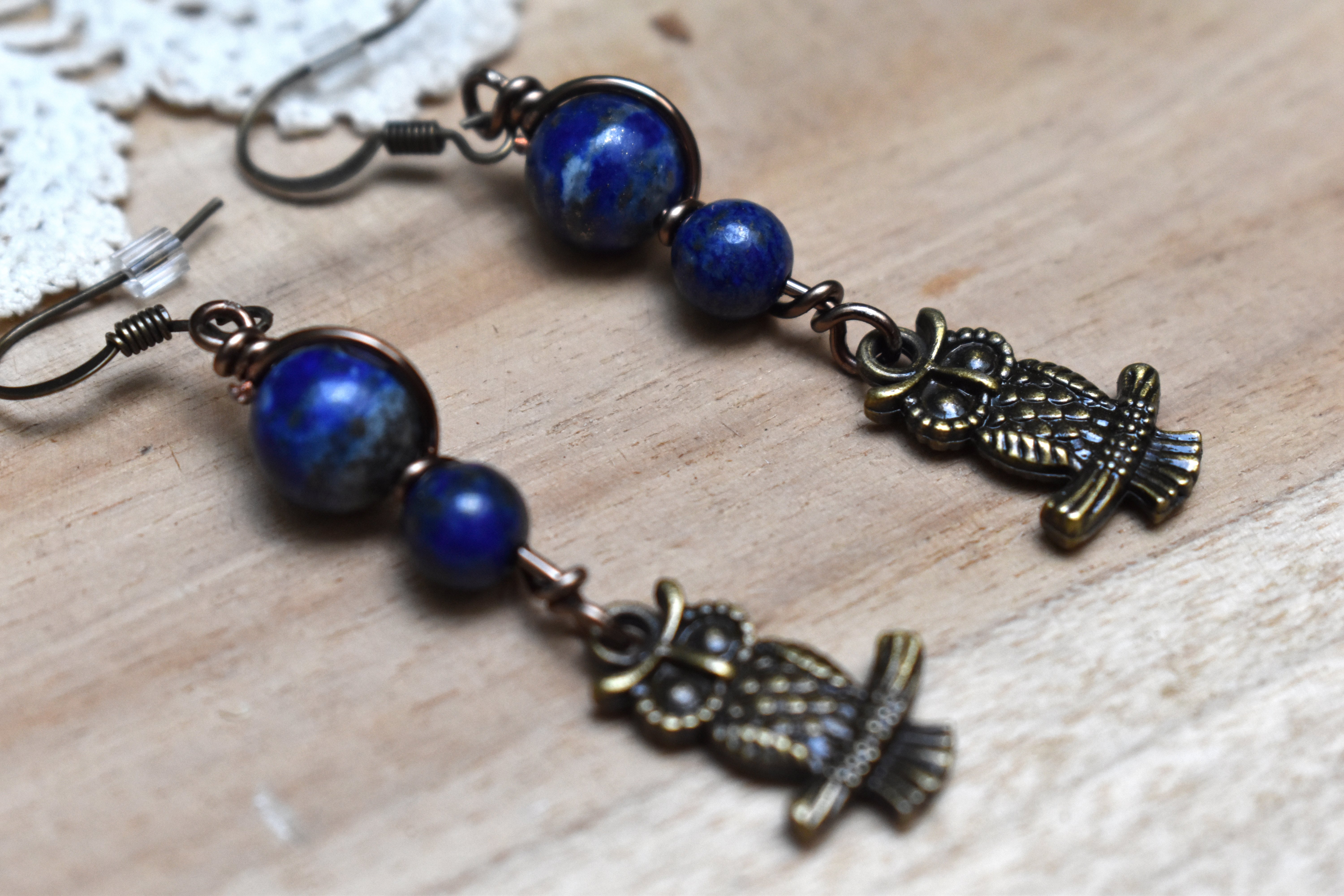 Boucles d'Oreilles ~Elys~ Lapis Lazuli