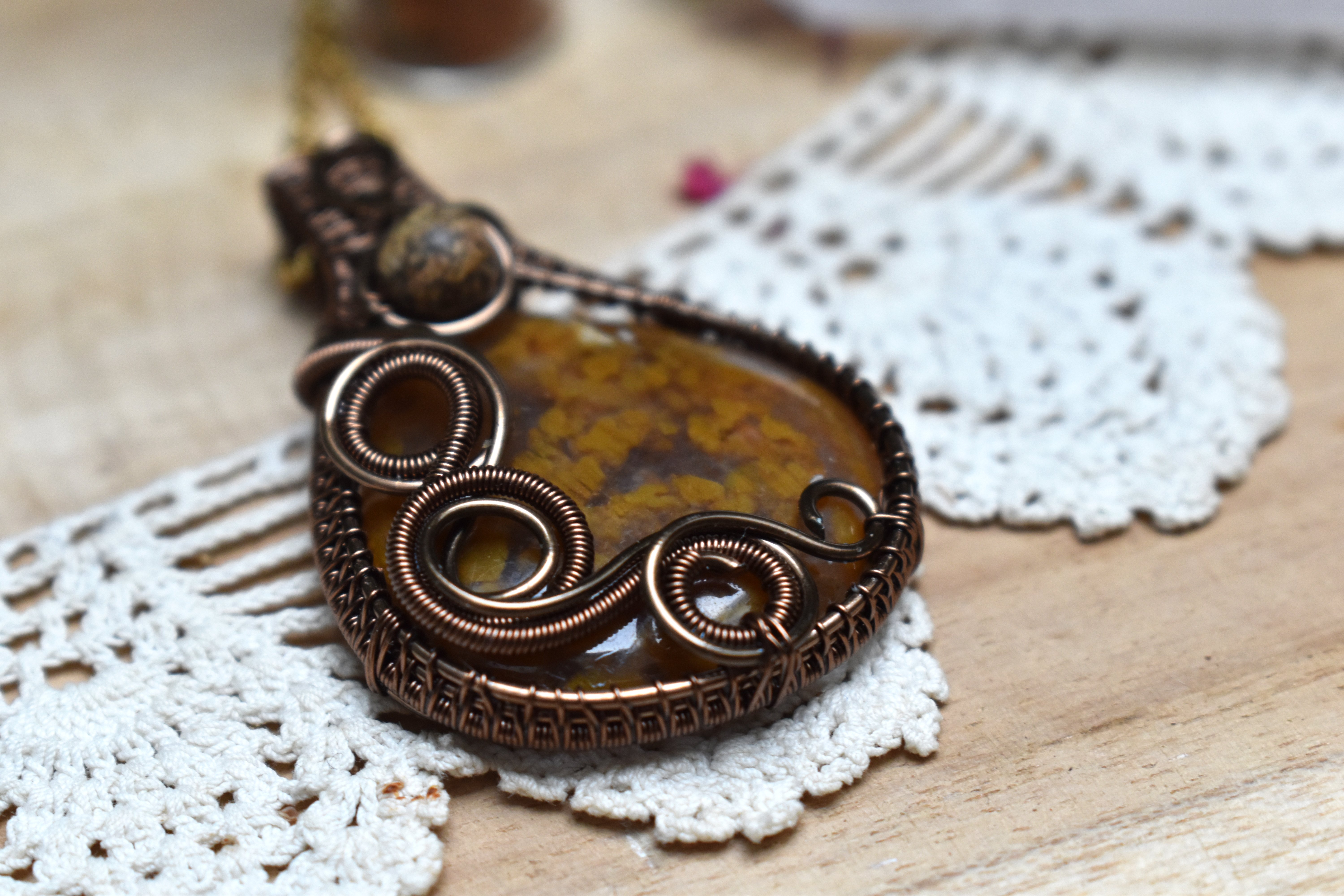 Collier ~Athéna~ Agate Mousse