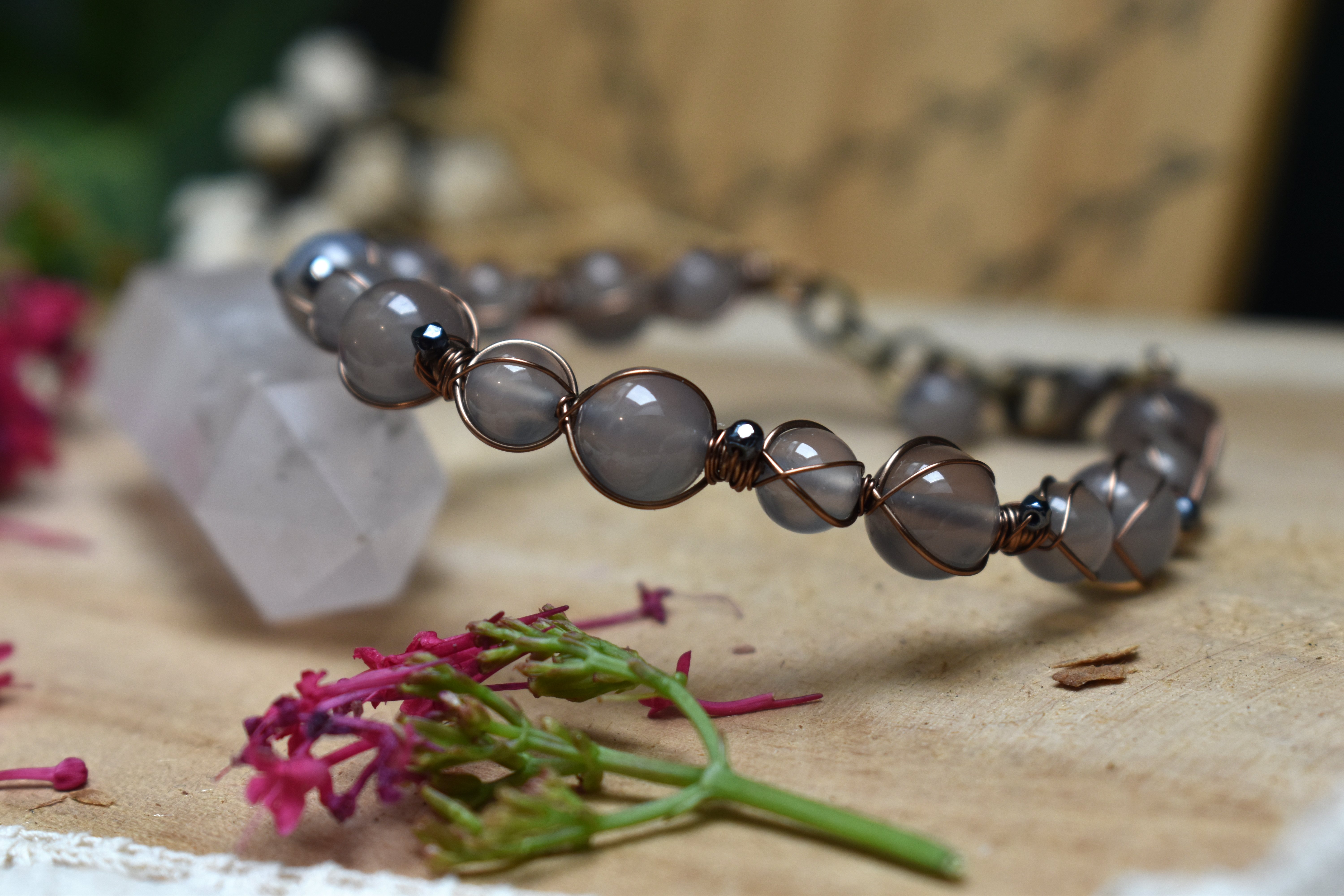 Bracelet ~Sybaris~ Agate Grise