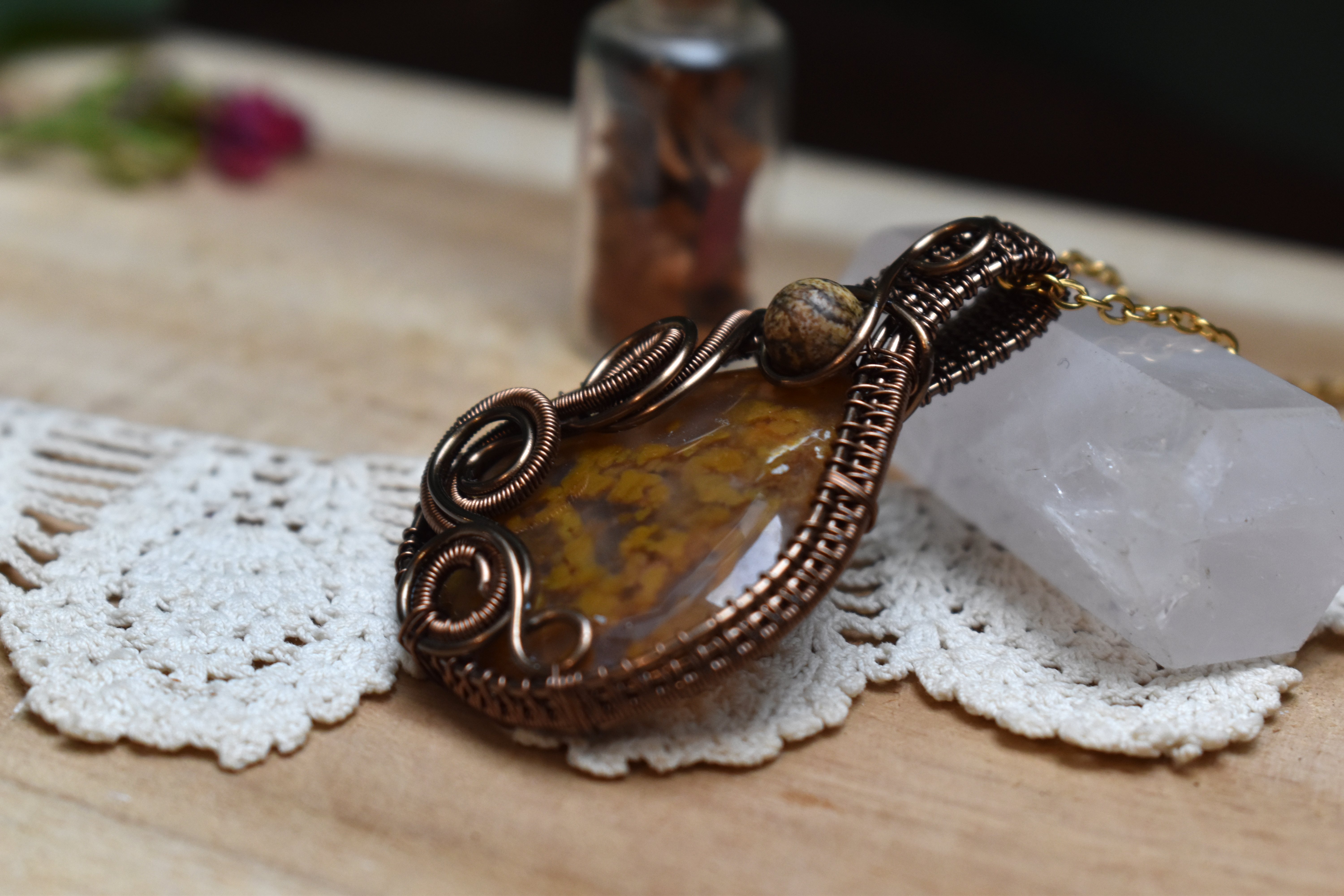Collier ~Athéna~ Agate Mousse