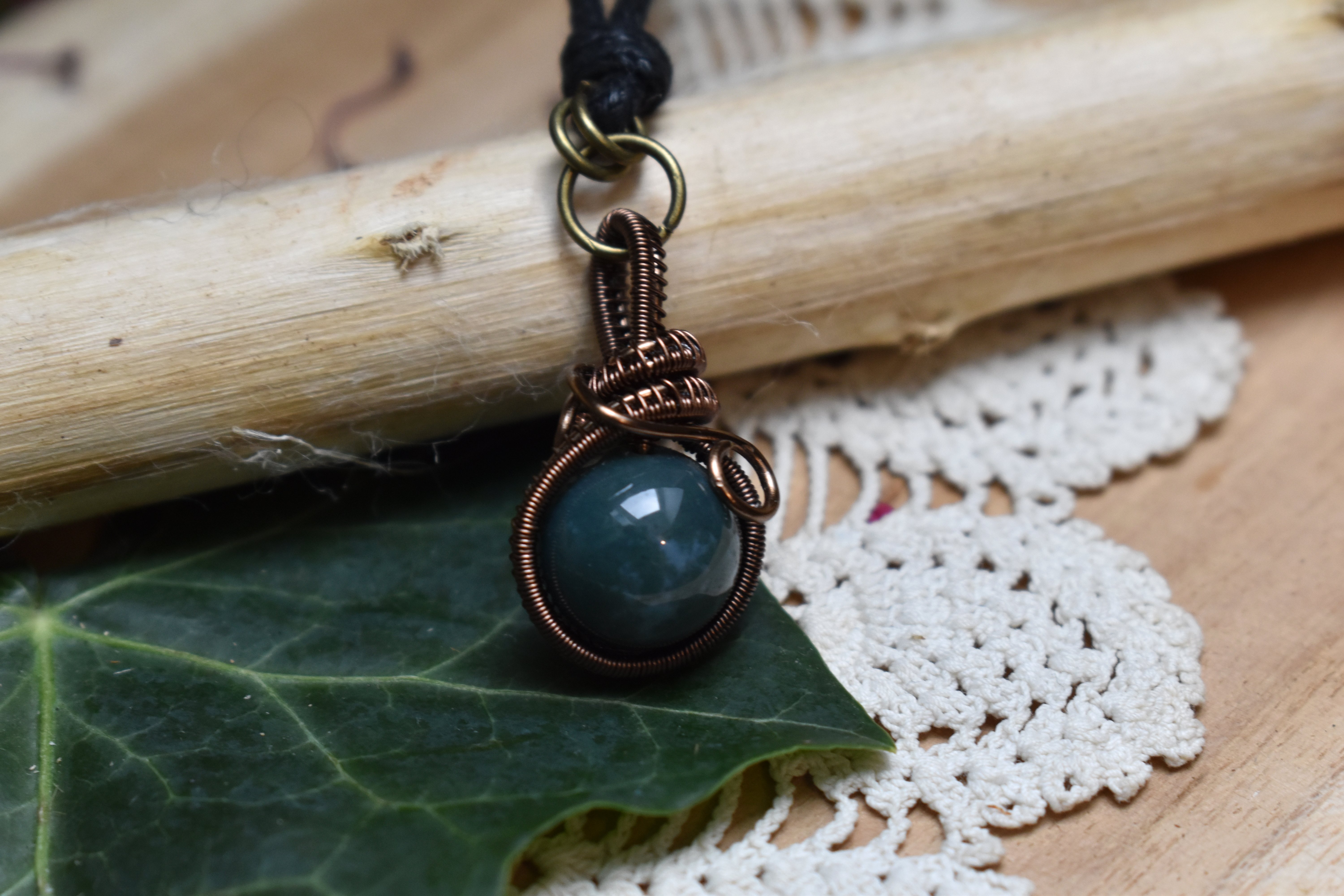 Pendentif ~Fidget~ Agate Mousse