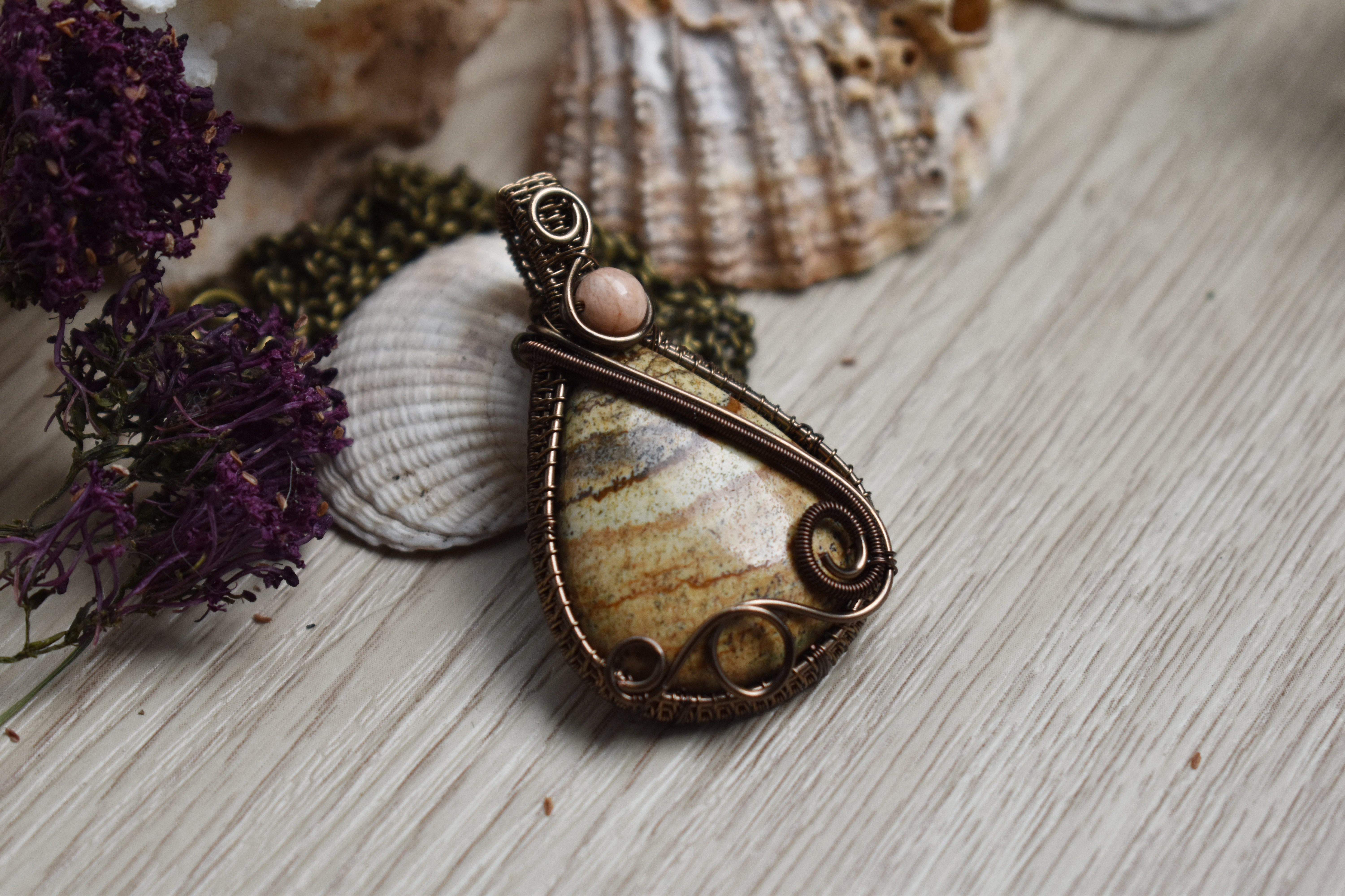 Collier ~Dune de Sable~ Jaspe Paysage