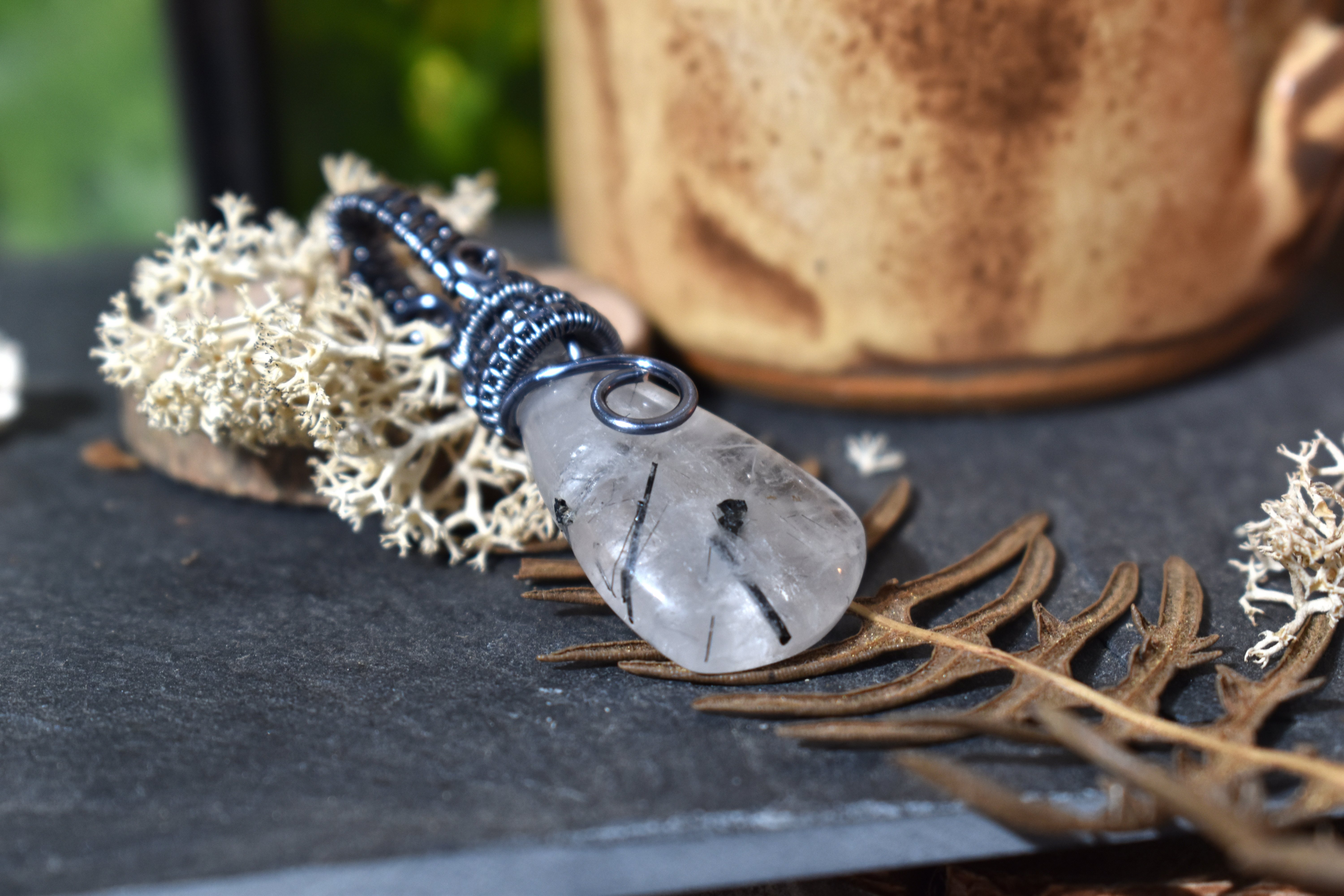 Pendentif ~Gardien du Souffle~ Quartz Rutile