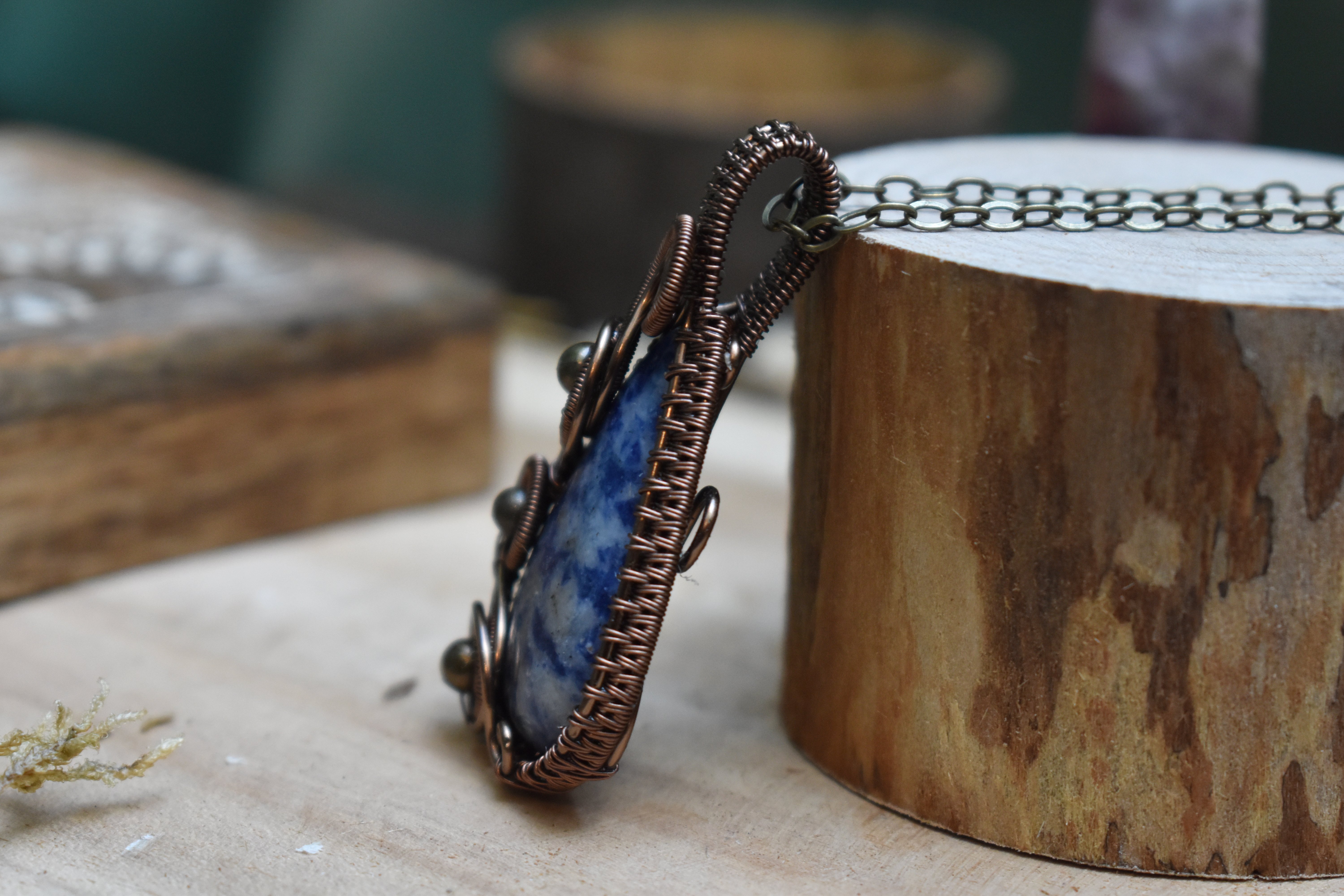 Collier ~Brume Abyssale~ Dummortiérite 