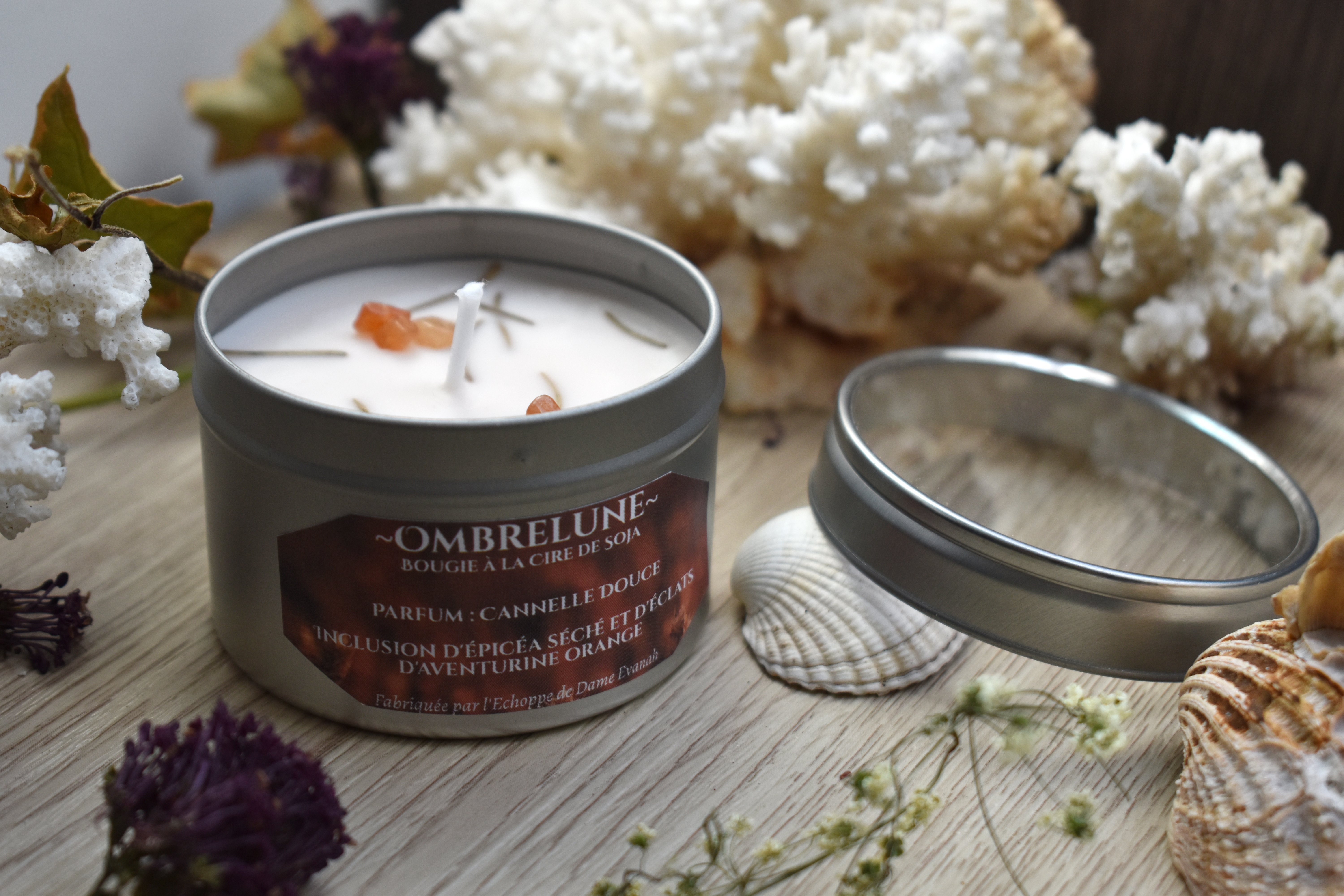 Bougie ~Ombrelune~ Cannelle Douce / 100g