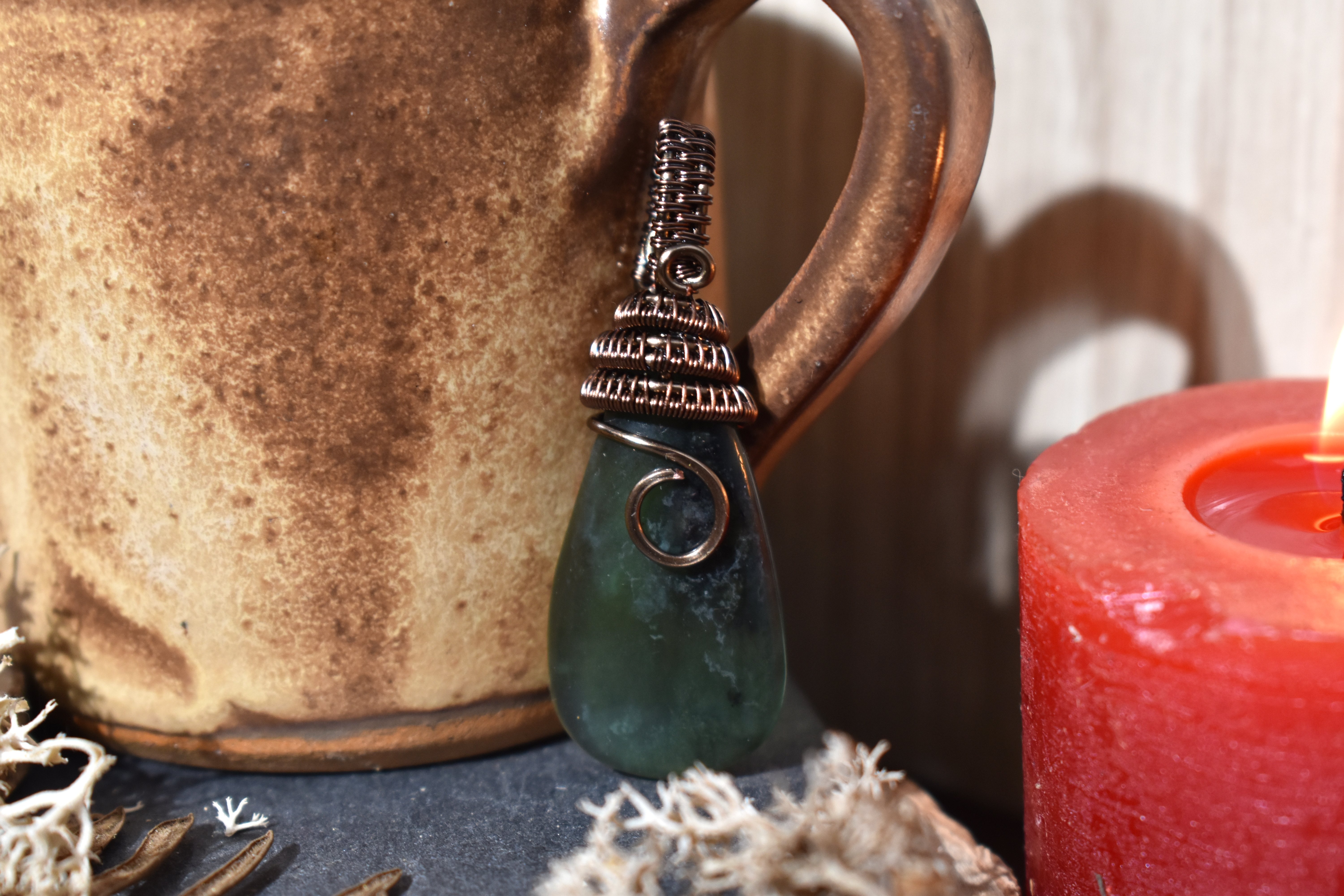 Pendentif ~Gardien du Souffle~ Jade Néphrite