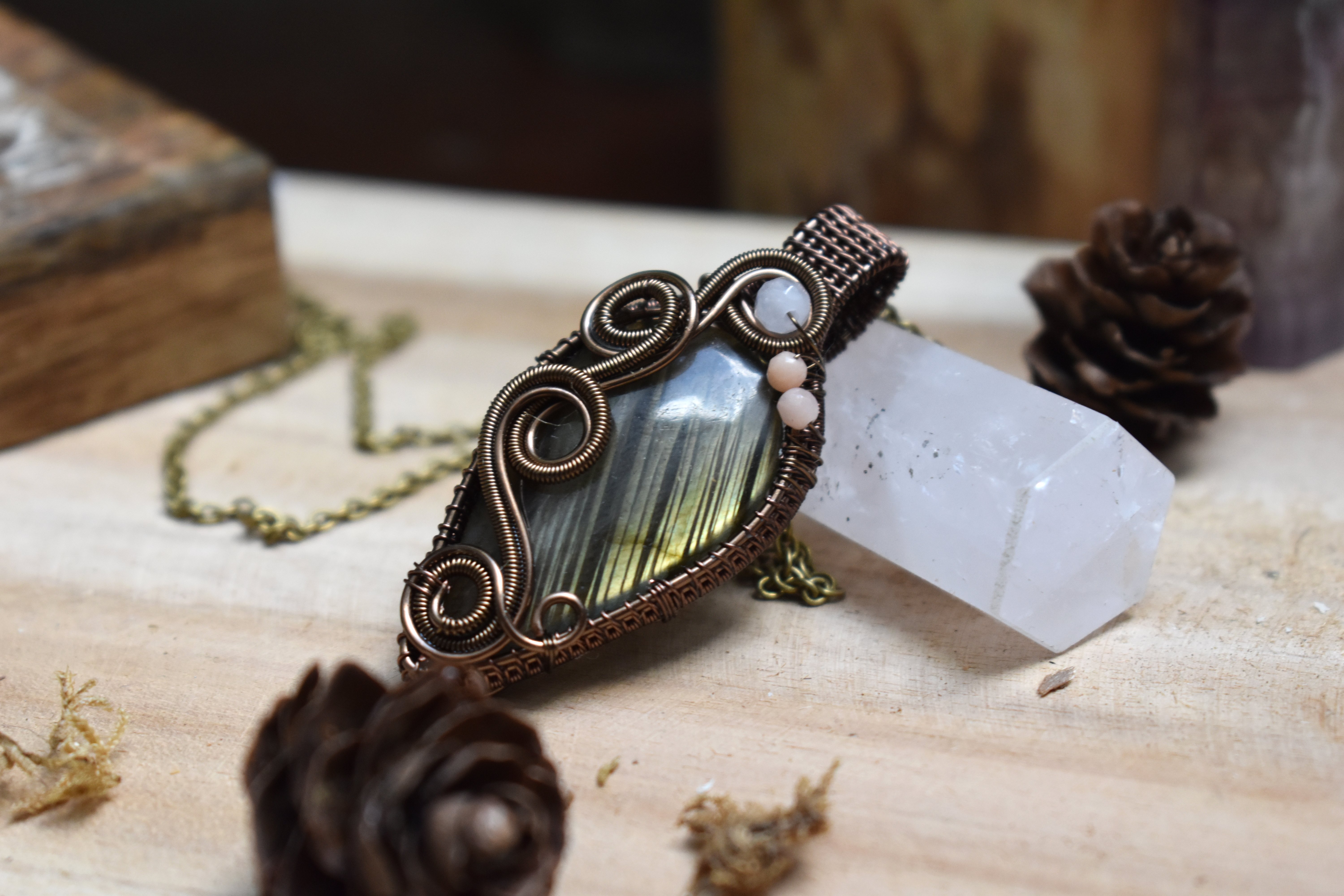 Collier ~Âme de Phoenix~ Labradorite 