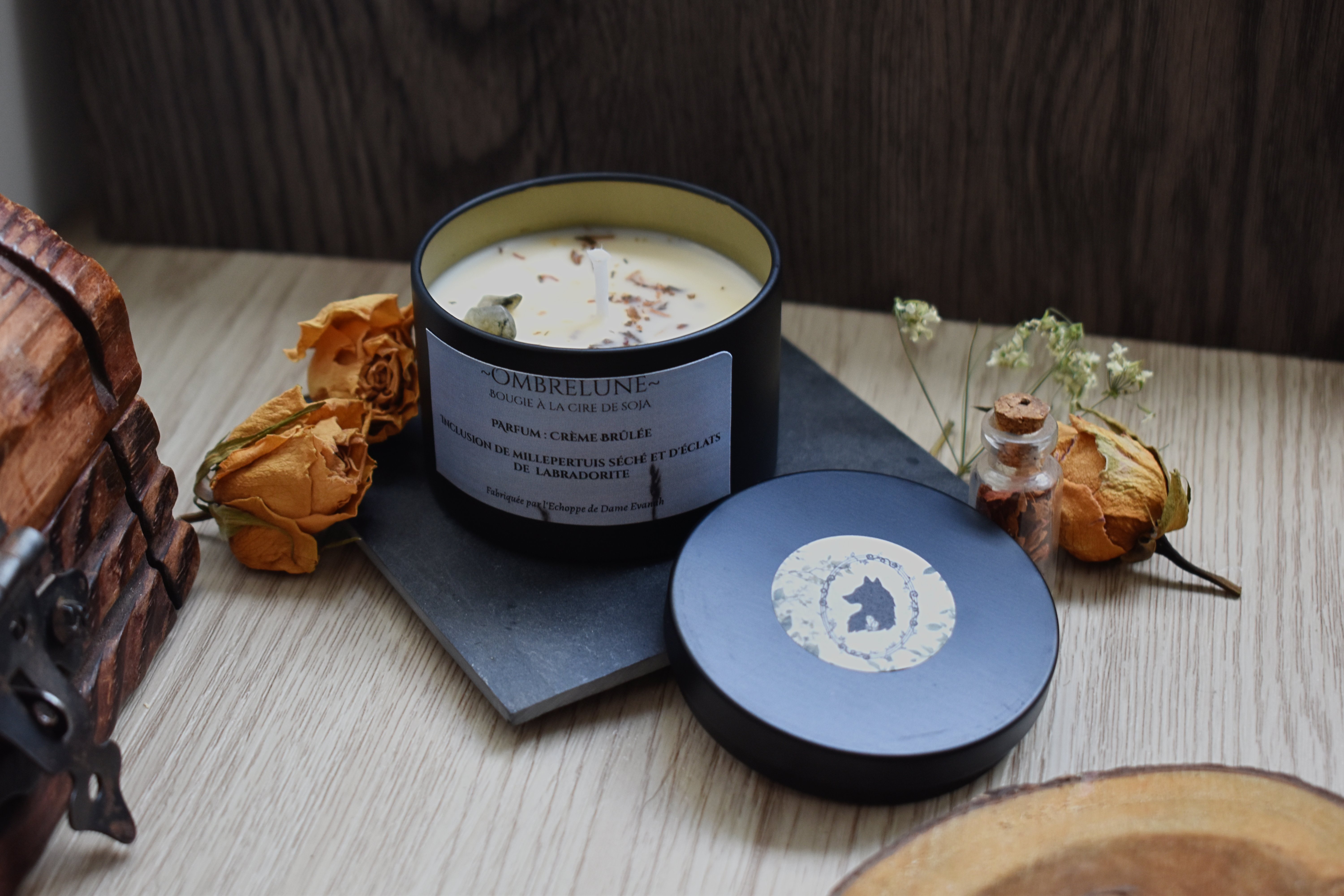 Bougies ~Ombrelune~ Crème Brûlée / 100g